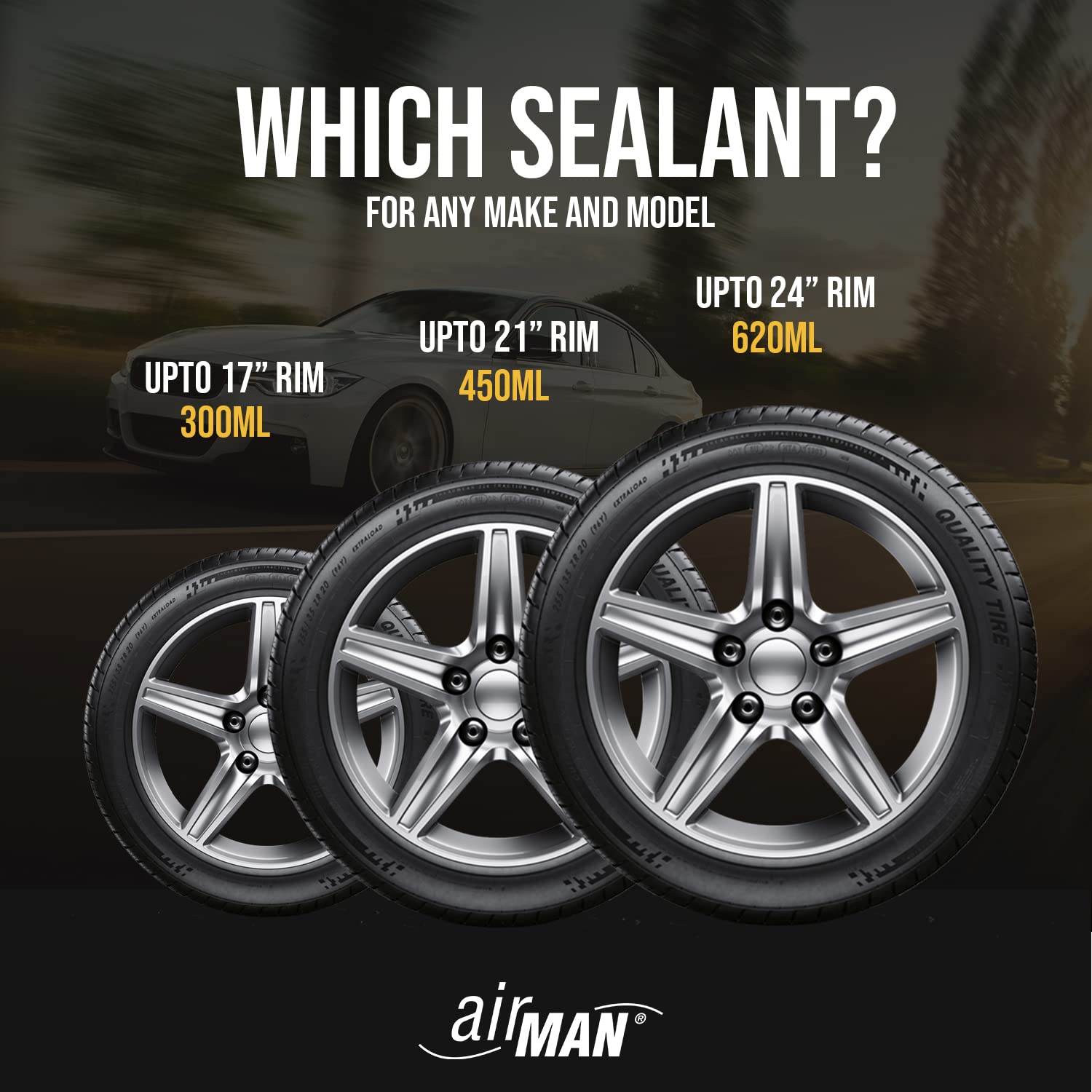 Airman 65-005-001 Atvt Hb Tyre Repair Sealant 450 Ml-Assorted Hose(Red/Black)