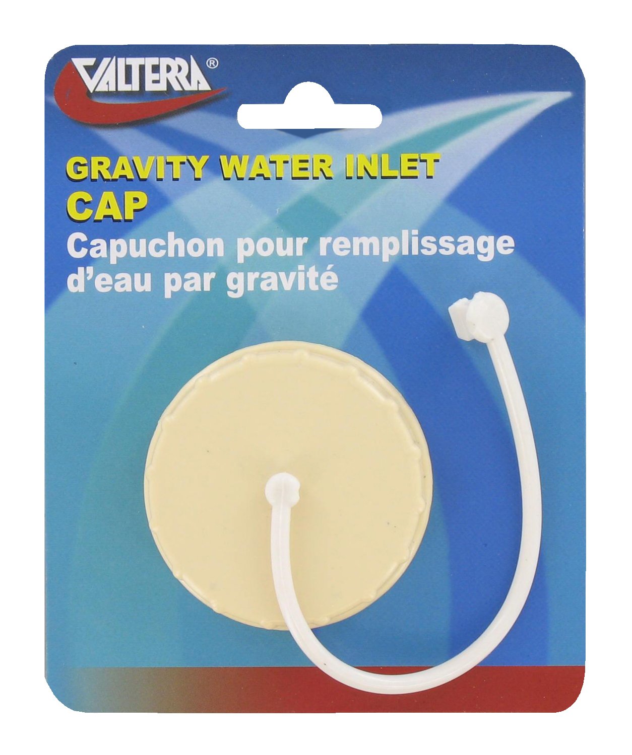 Valterra A0121SVP Colonial White Carded Gravity Water Inlet Cap