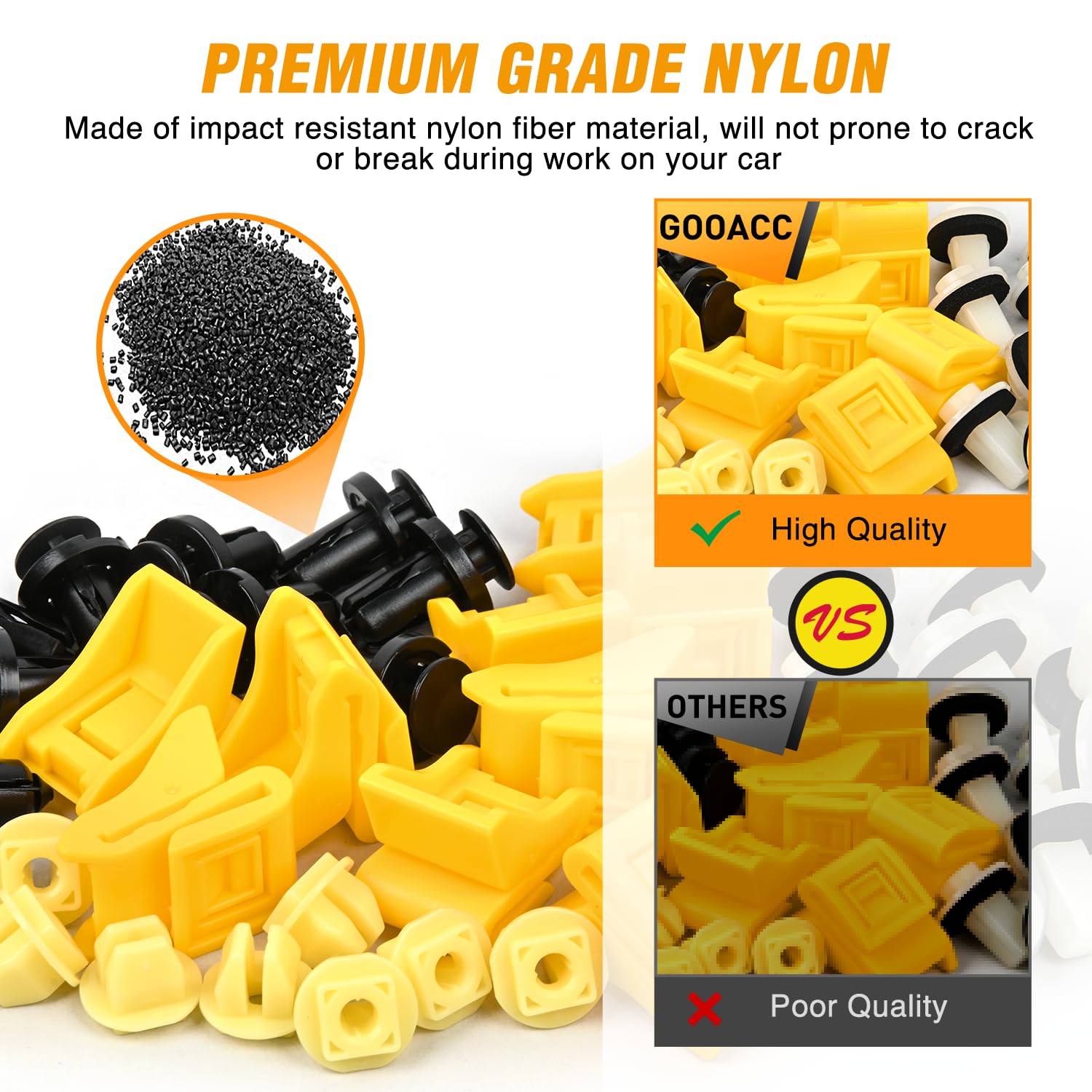 Gooacc 40Pcs Bumper Grommet And Rear Bumper Retainer Assortment Compatible For Nissan & Infiniti, Replace 63846-5V000 63846-5V00