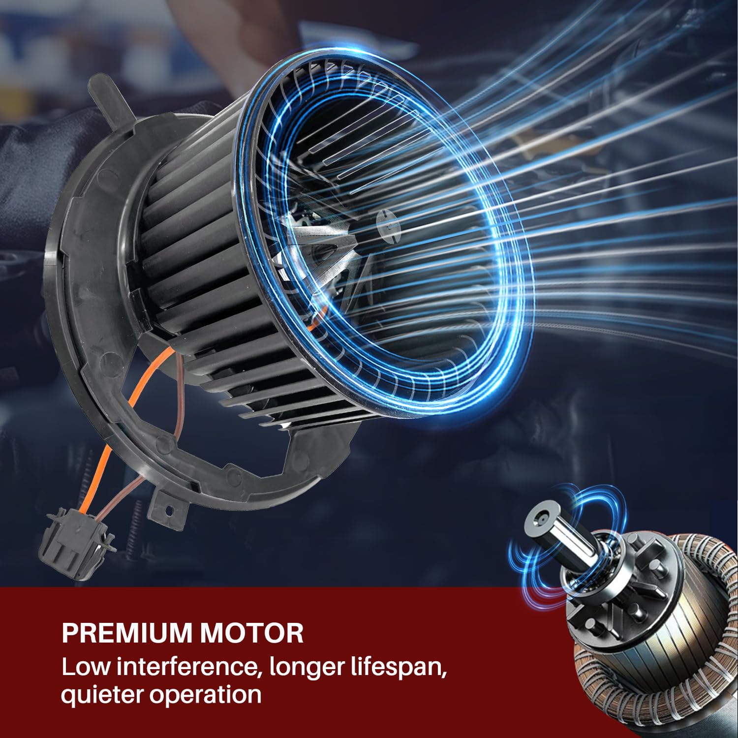 Aspligo 700241 Ac Heater Blower Motor Fan Assembly Fit For Audi A3 2006-2013 ,Tt 2008-2015 For Volkswagen Beetle 2012-2016, Golf