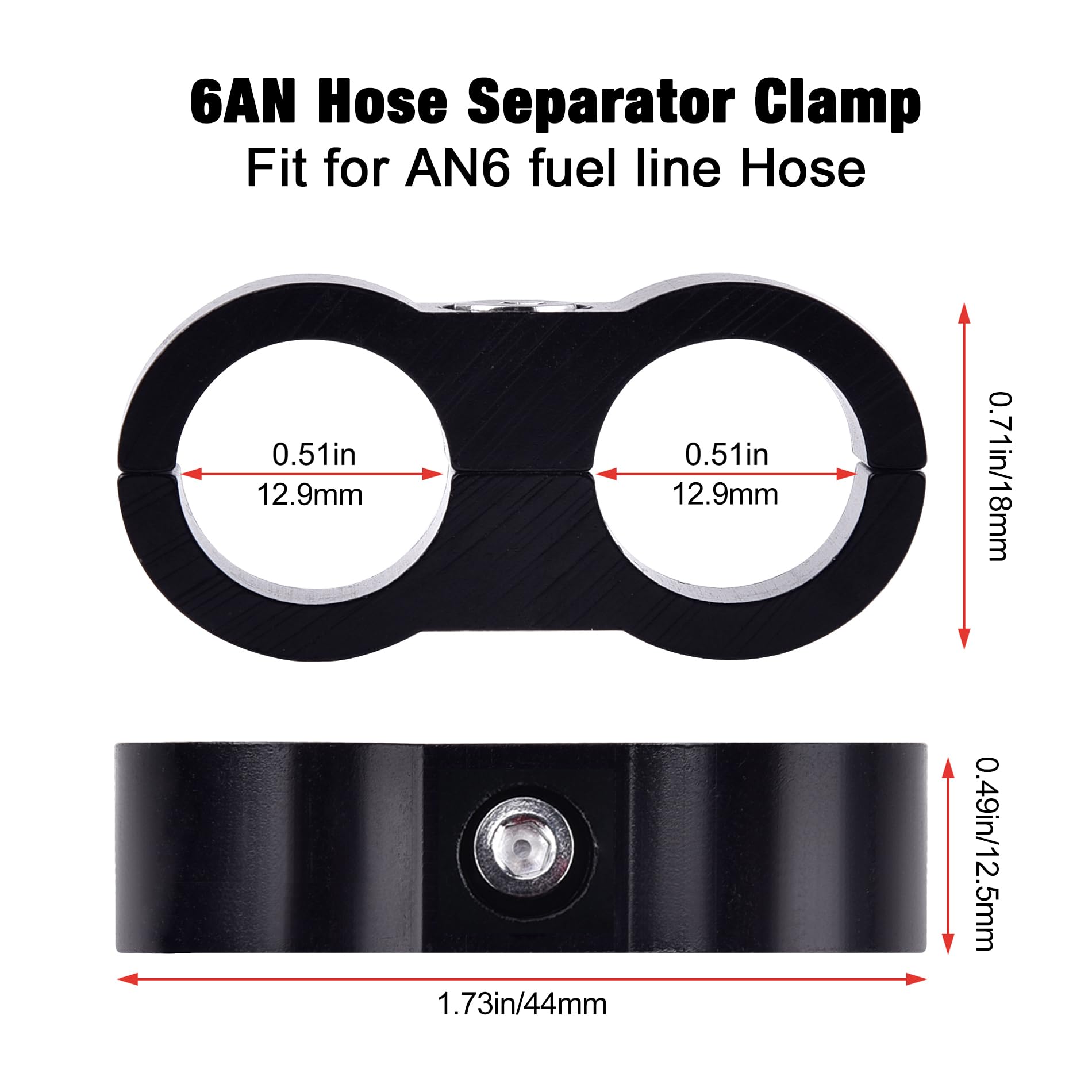 EVIL ENERGY 6AN Hose End Fitting Kit Straight 45 90 180 Degree with AN6 Male to Male Coupler & 6AN Hose Separator Clamp for CPE