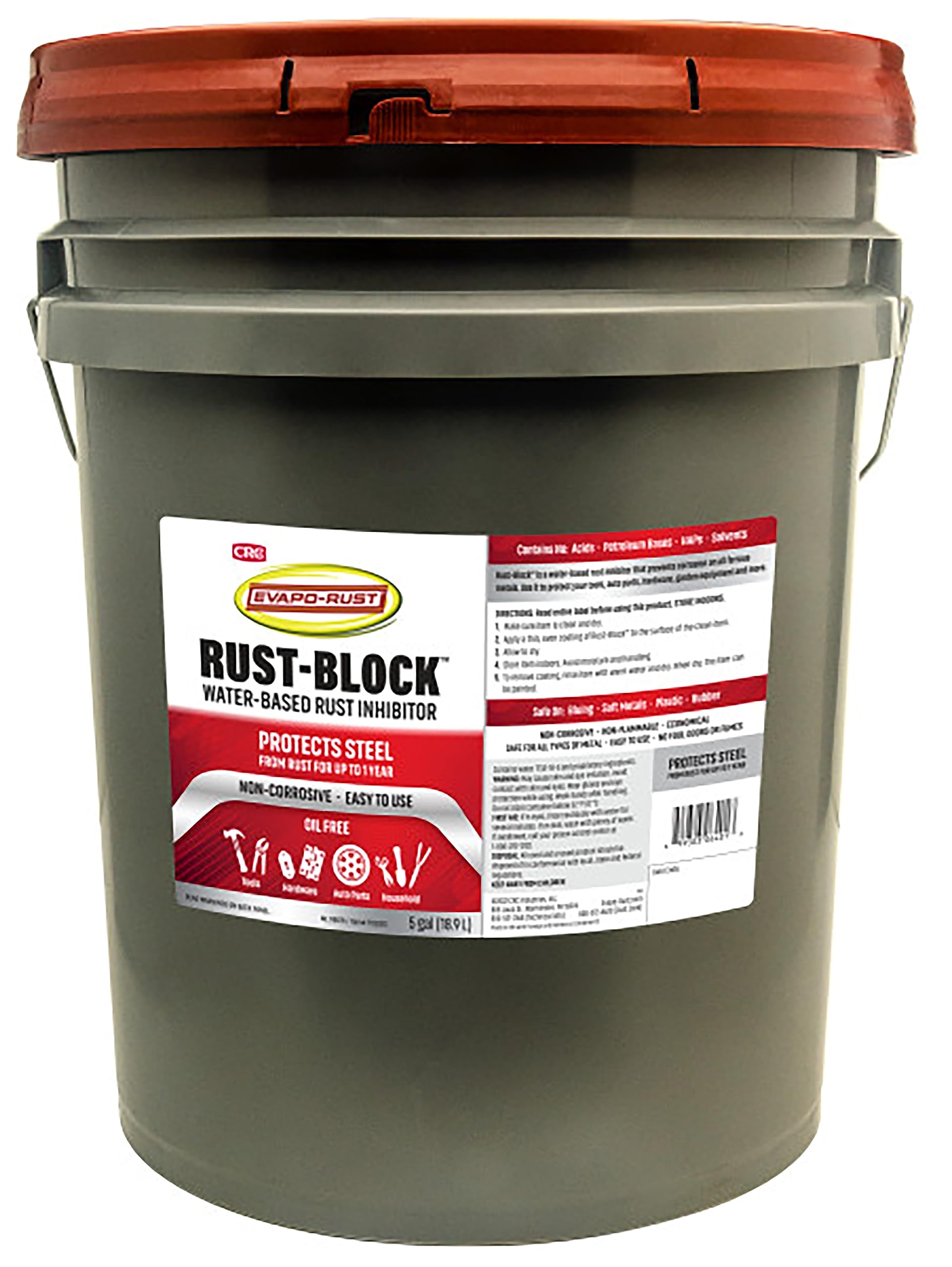 Evapo-Rust RB018 Rust-Block Water-Based Rust Inhibitor - 5 Gallon, Corrosion Inhibitor
