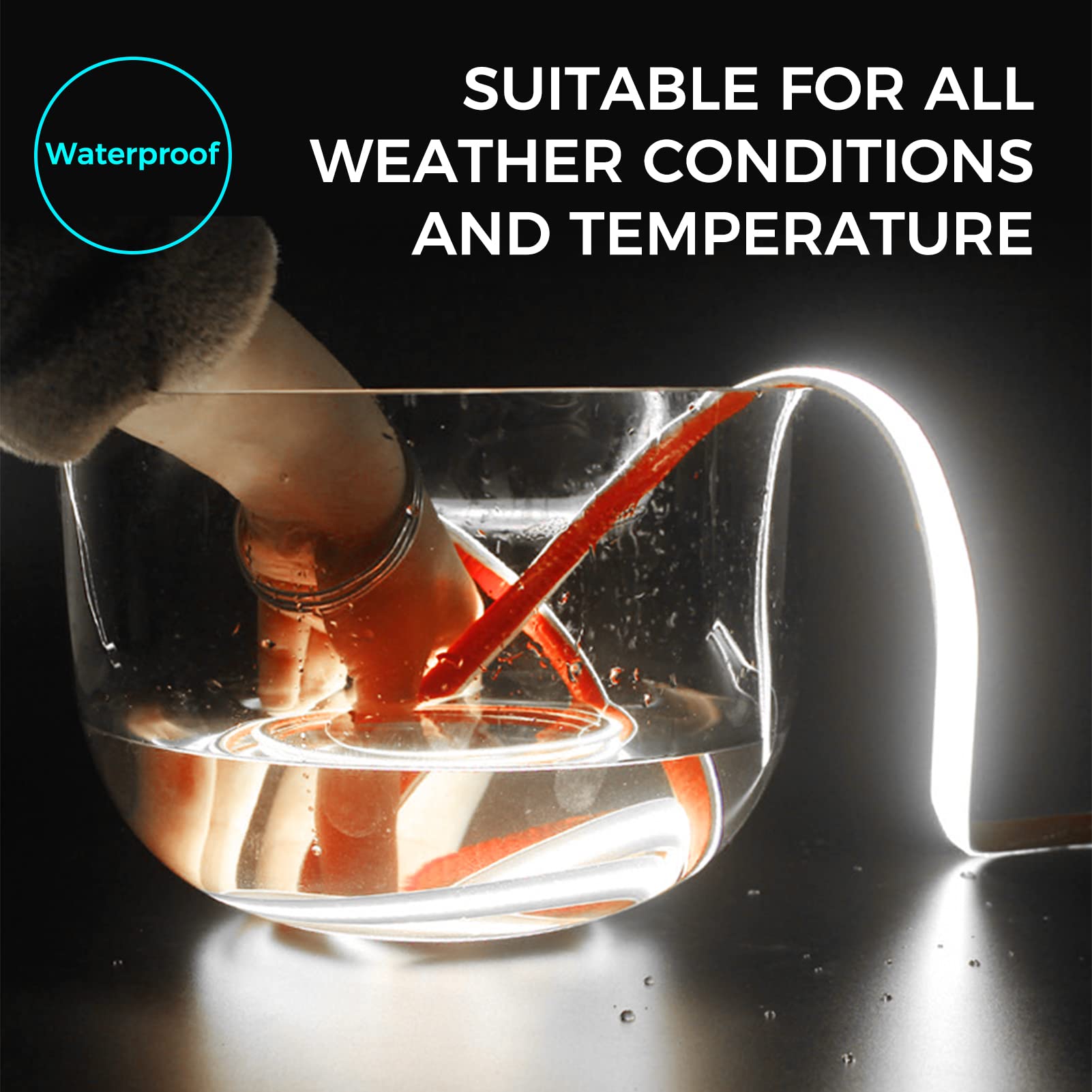 Silverholder Car Hood Light Strip White 70 Inches Exterior Flexible Daytime Led Running Light For Cars, Suvs, Trucks