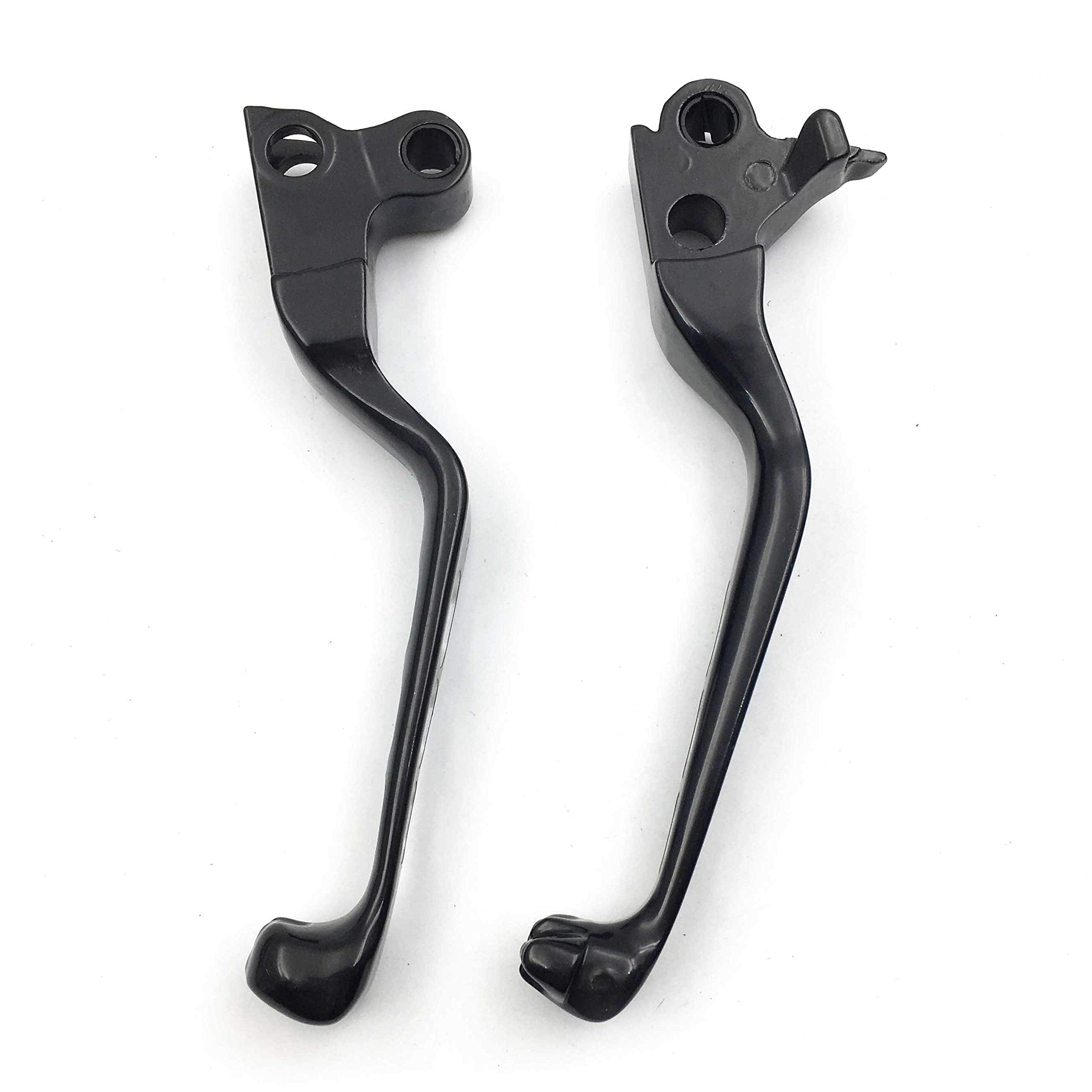 Httmt Mt241-020A-Bk Cnc Aluminum Black Brake Clutch Skull Zombie Lever Compatible With Harley Davidson Xl Sportster 883 1200 Sof