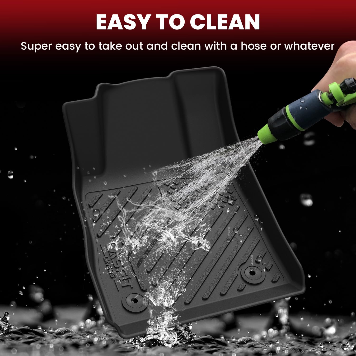 LASFIT Floor Mats for Chevrolet Chevy Impala 2014-2020 Car Floor Mats, All Weather TPE Custom Fit Floor Mats for Cars, 1st and 2