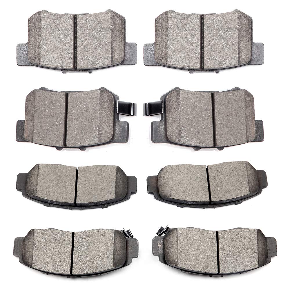Ceramic Brake Pads Kits,Scitoo 8Pcs Brakes Pads Set Fit For 2004-2008 For Acura Tsx,2003-2007 For Honda For Accord