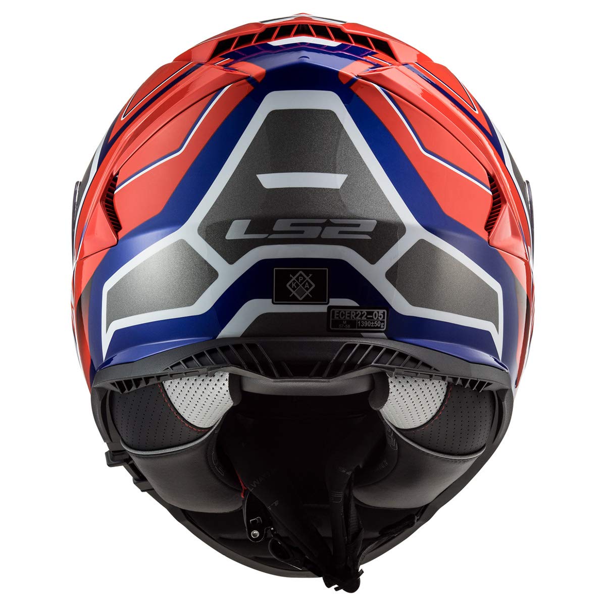 Ls2 Helmets Assault Full Face Motorcycle Helmet W/Sunshield (Petra Gloss Red/Blue/Graphite - Medium)