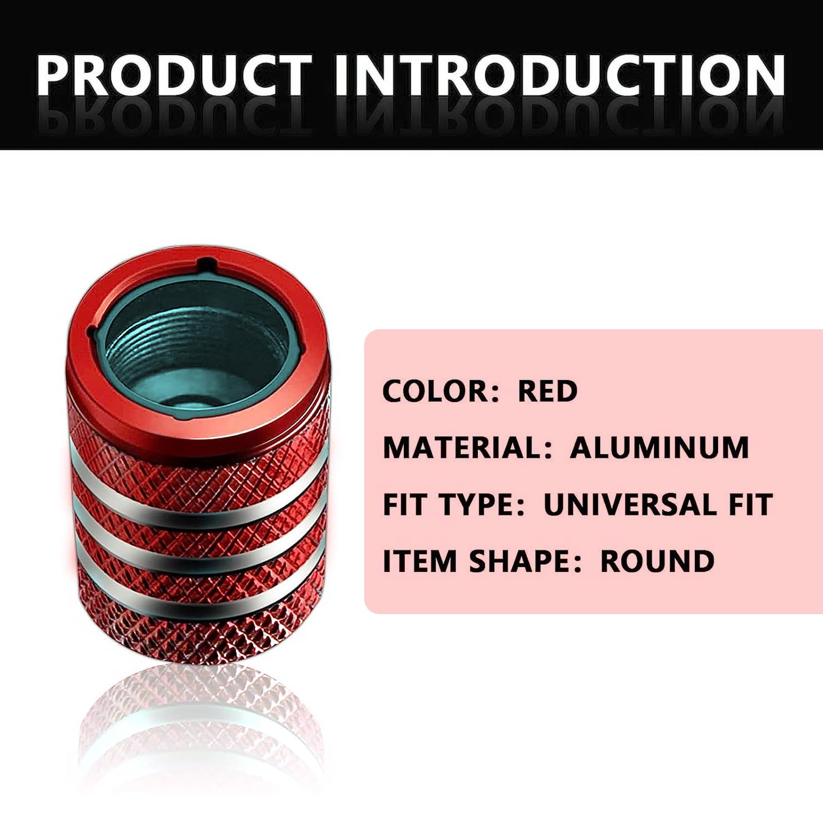 GKmow Pack-5 Tire Valve Stem Cap Cover, Dog Paw Tire Caps Leak-Proof Corrosion Resistant Alloy for Car Motorcycle (Red)