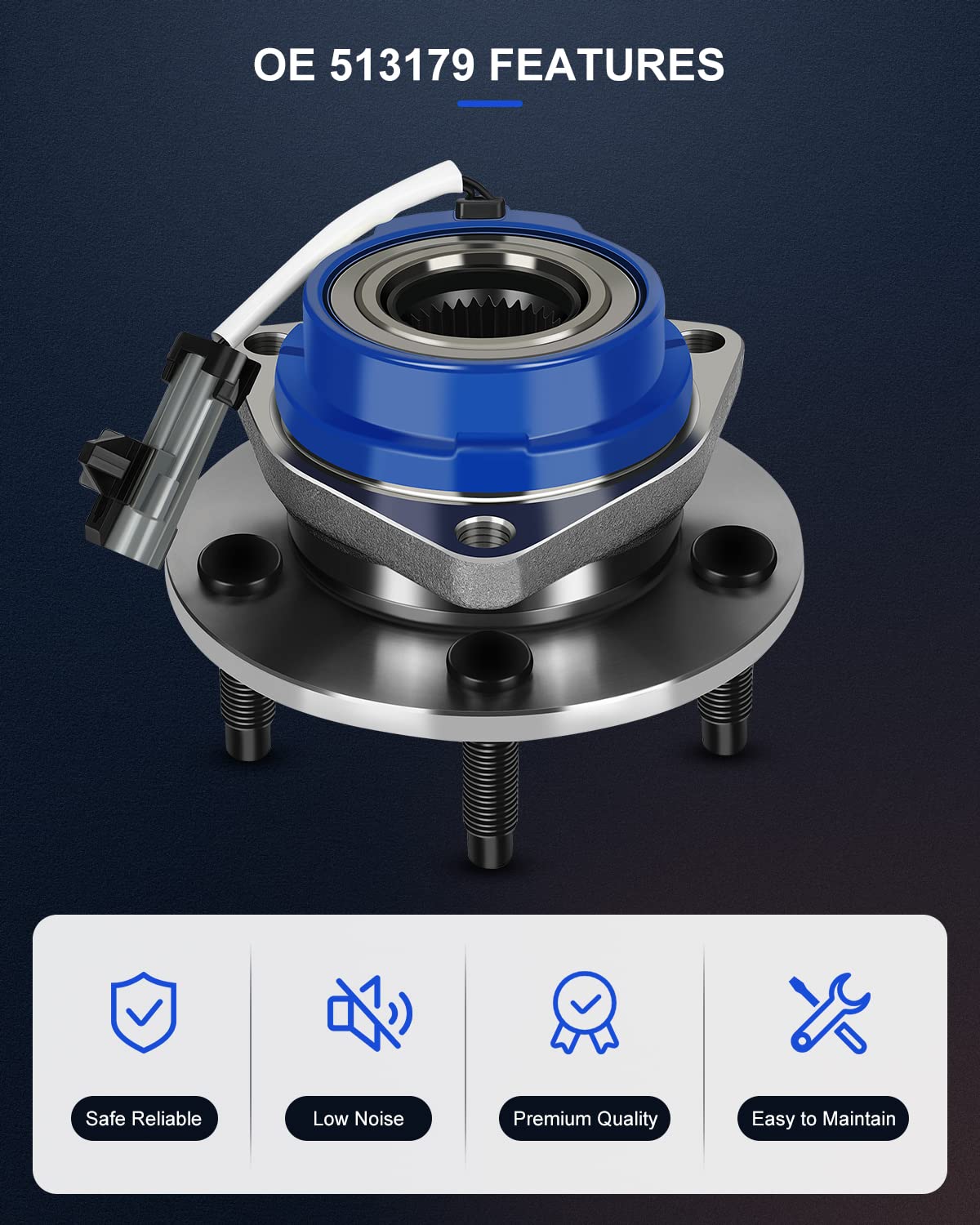 ECCPP 513179 Front Wheel Hub and Bearing Assembly C hevy Impala Venture Monte Carlo, Century Regal, C adillac Seville,O ldsmobil