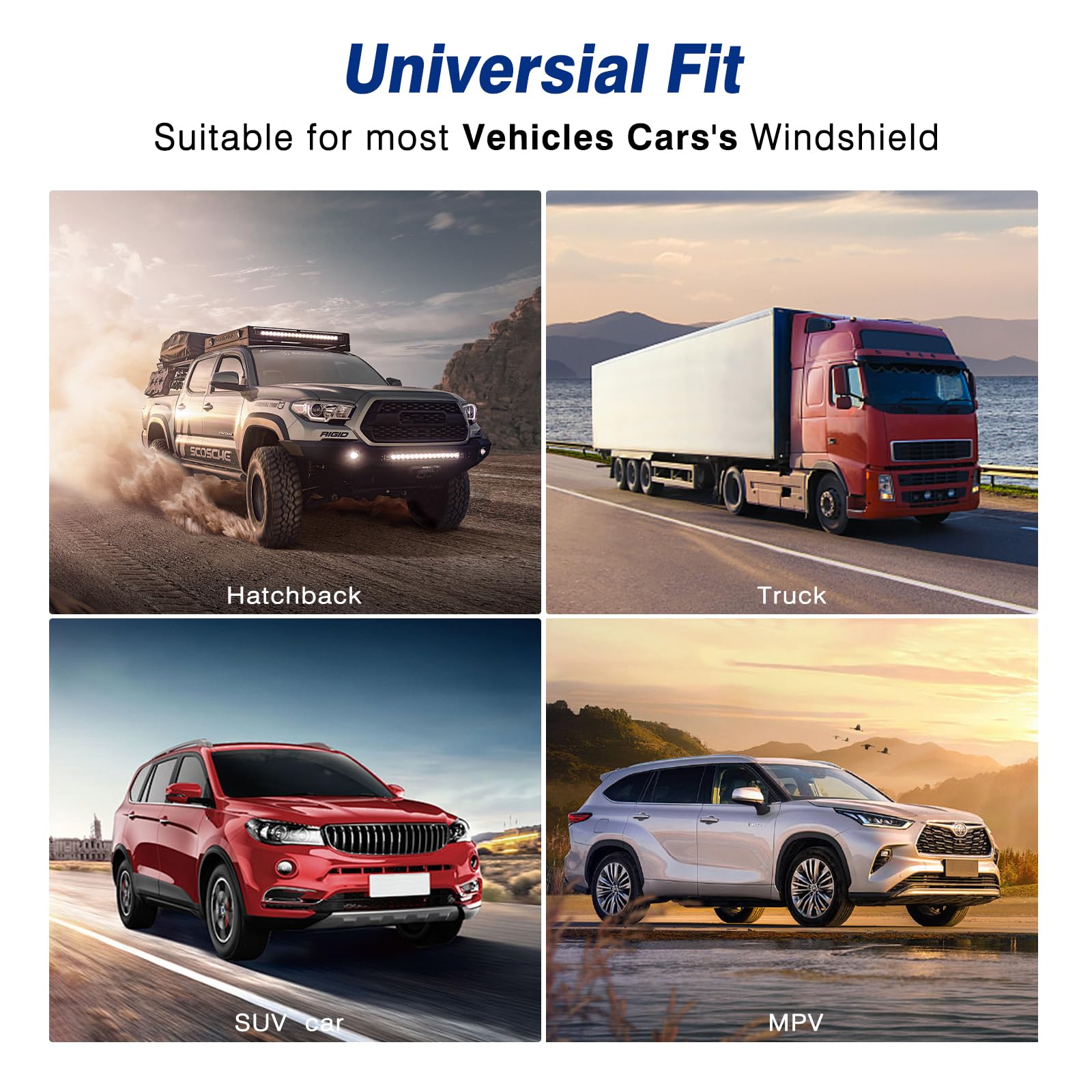 Windshield Sun Shade - Car Sun Shade Windshield, Cute Reflector Sunshade Offers Ultimate Protection For Car Interior