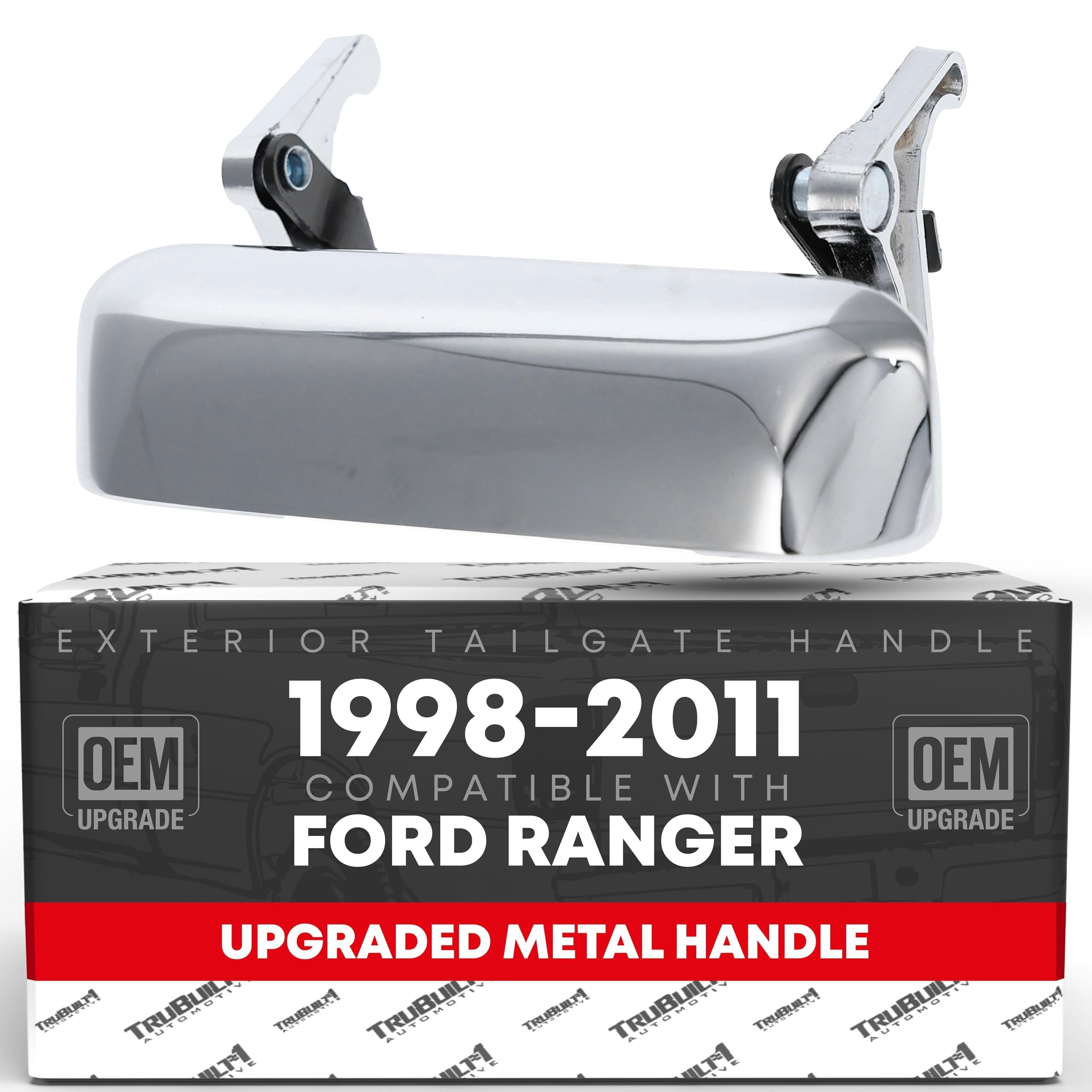 T1A Tailgate Handle Latch Replacement, Upgraded Metal - Compatible With 1998-2011 Ford Ranger - Exterior Tailgate Assembly, All