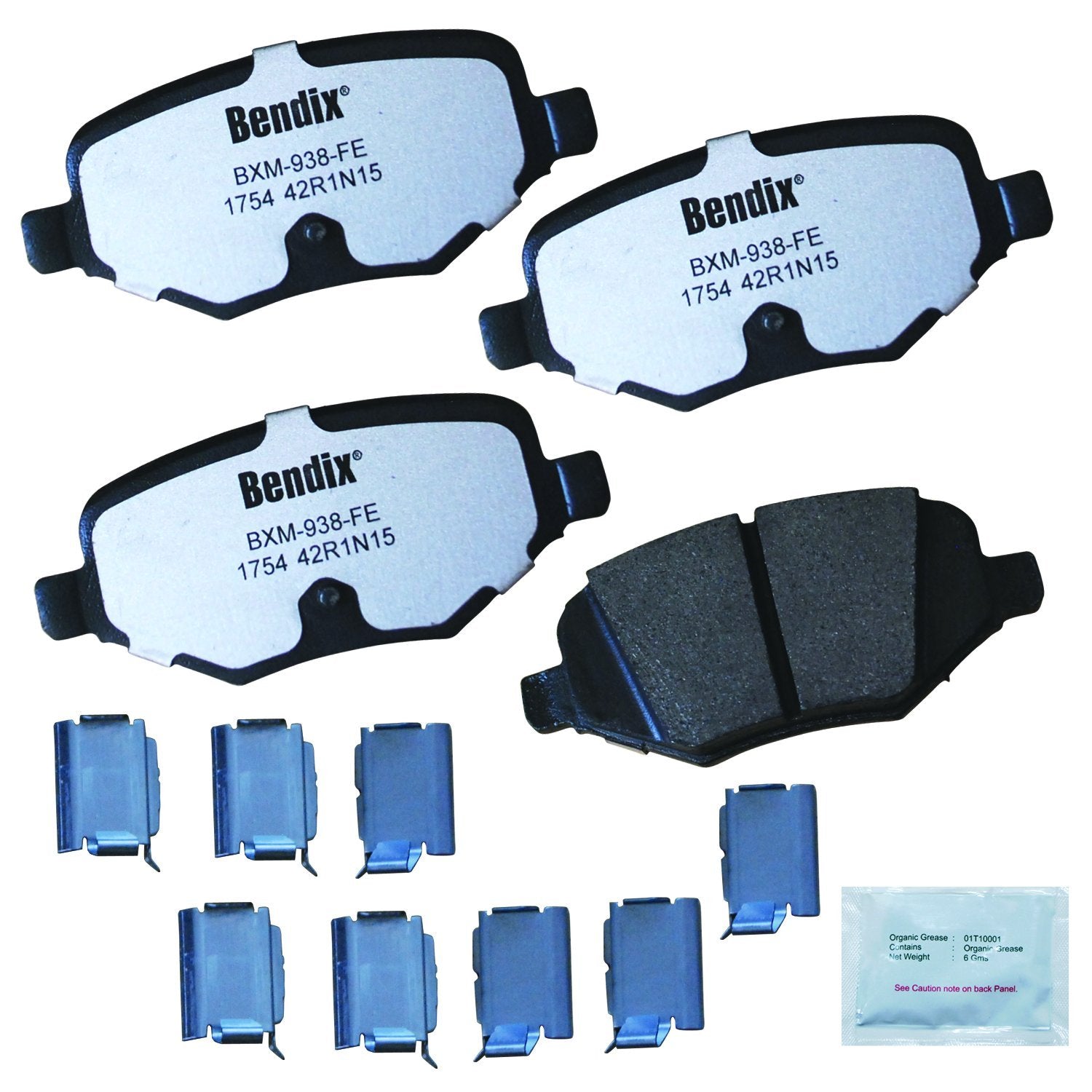 Bendix Fleet Metlok Mkd1754Fm Semi-Metallic Rear Brake Pads For Select Models Ford Edge, Explorer, Flex, Police Interceptor Util