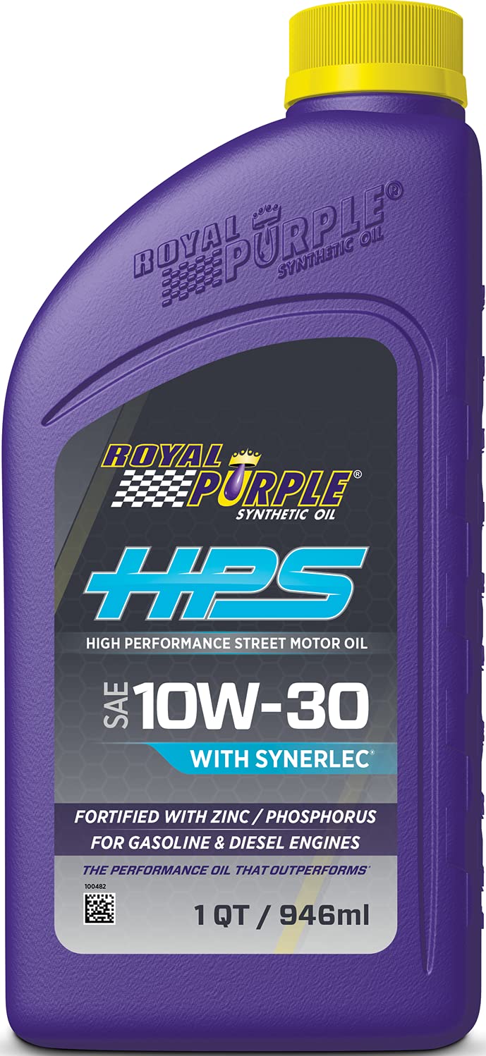 Royal Purple (36130-6Pk Hps 10W-30 Synthetic Motor Oil With Synerlec Additive Technology - 1 Quart, (Case Of 6)
