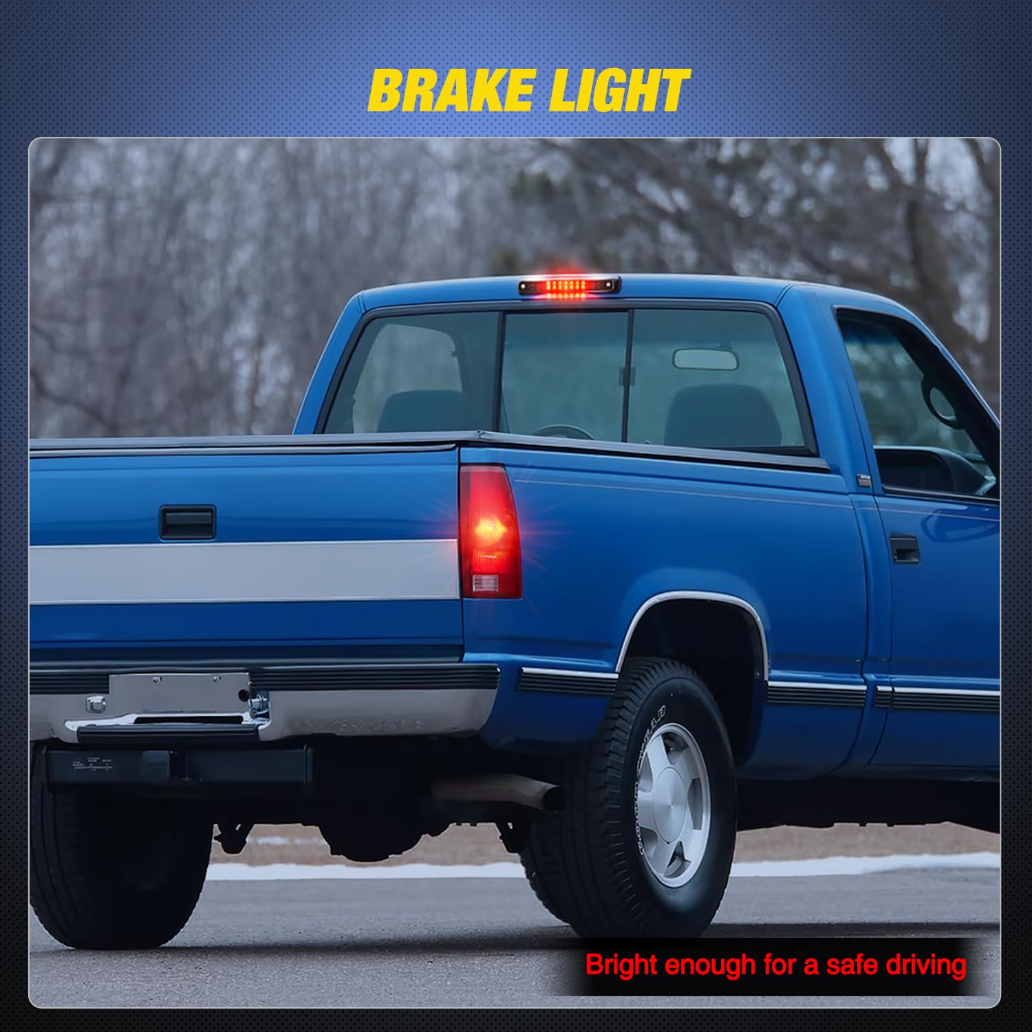 Nilight Third Brake Light Tail High Mount 3Rd Stop Cargo Reverse Lights Smoked Lens Compatible With Chevy Gmc C/K Series 1500 25