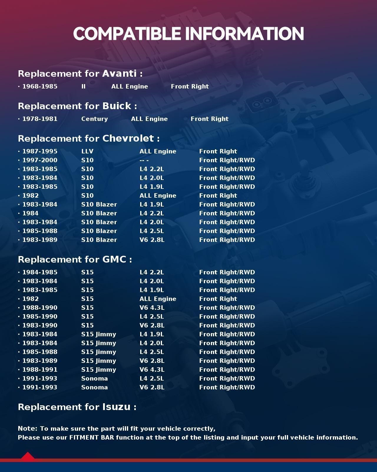 Kax Front Right Brake Caliper 184071 Compatible For S10 1982-2003, Sonoma 1991-2003, Camaro/Firebird 1982-1992, El Camino/Regal