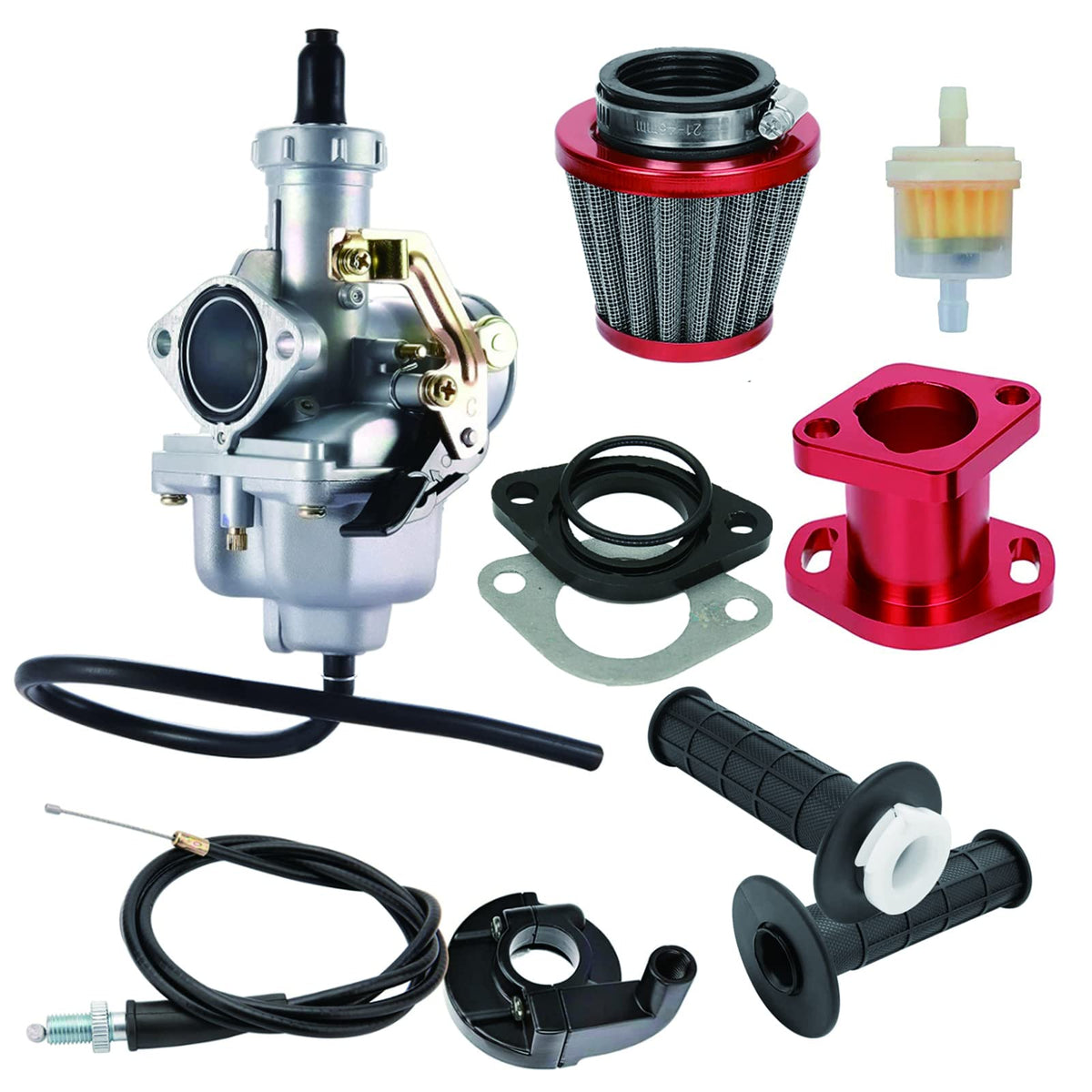 PZ27 carburetor compatible with Honda XR100 XR100R CRF100F 4 stroke CG 125CC 150CC 200CC 250CC CNC intake manifold 38MM air filt