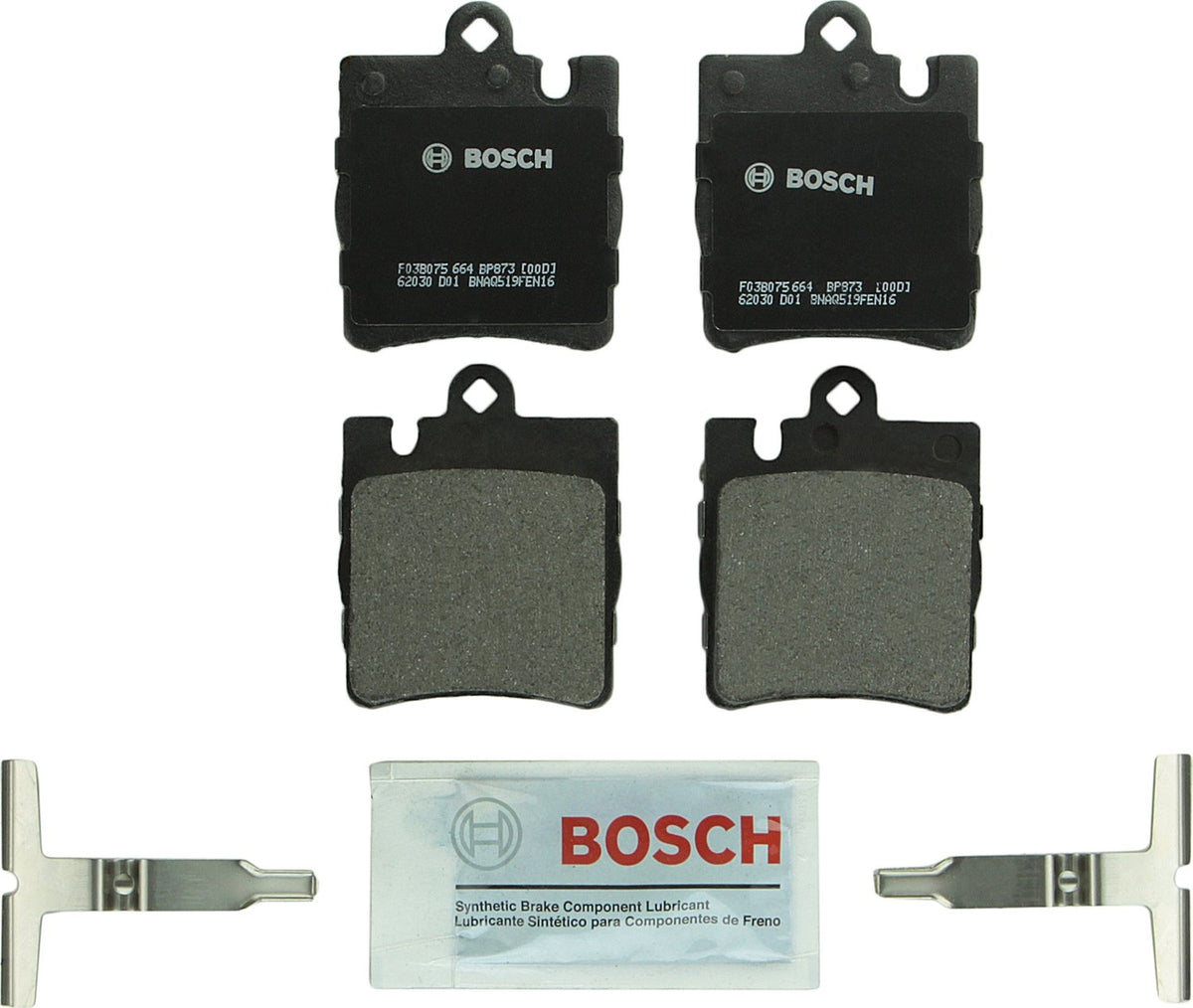 BOSCH BP873 QuietCast Premium Semi-Metallic Disc Brake Pad Set - Compatible with Select Mercedes-Benz C230, C240, C280, C32 AMG,