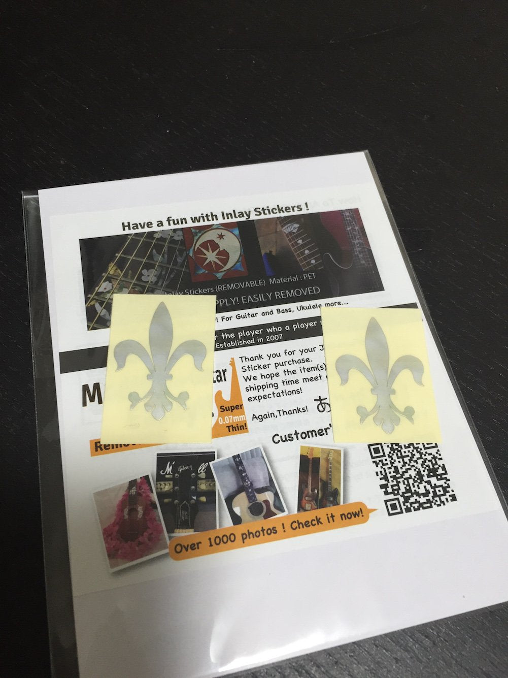 Inlaystickers Set Of 2 Inlay Sticker/Decal (H-112Fd-Wt-Set)