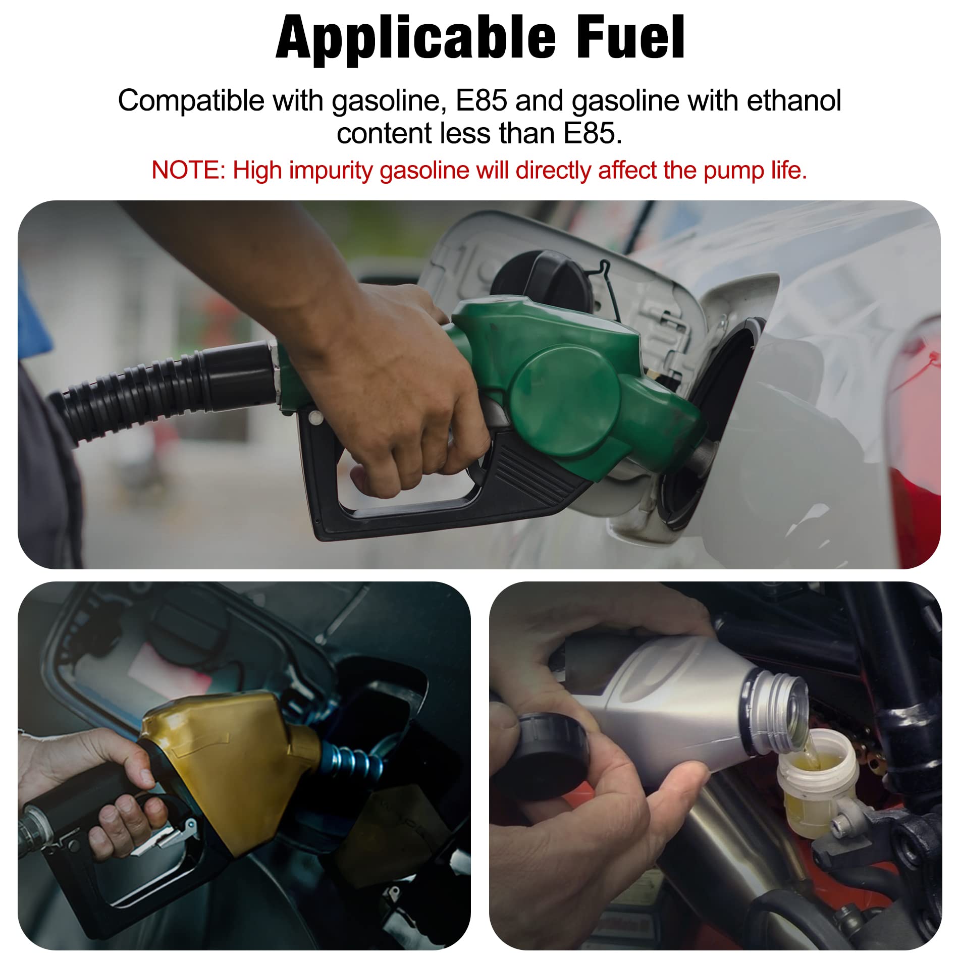 EVIL ENERGY EFI 255LPH Electric Intank Fuel Pump High Flow 43PSI Kit