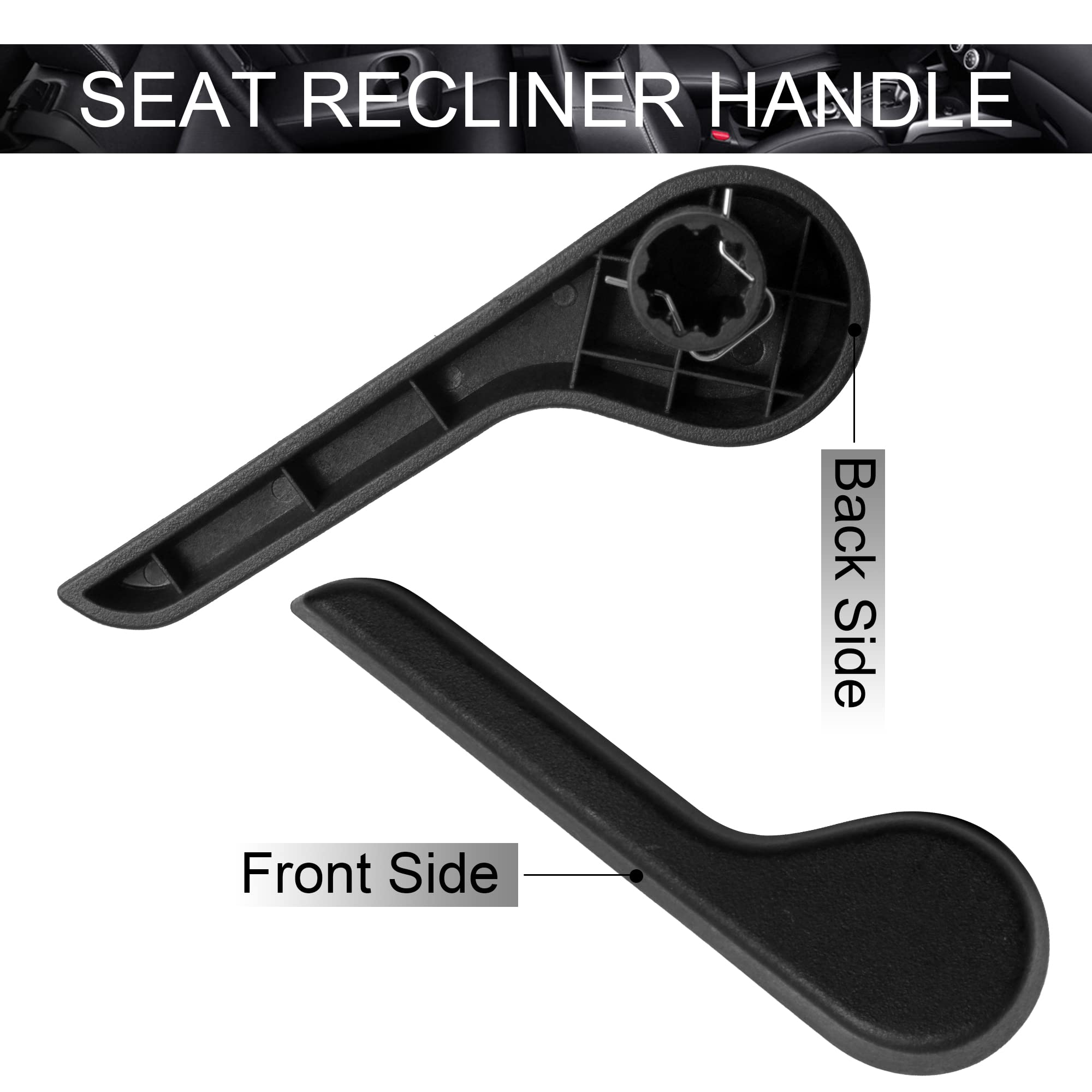 Seat Recliner Handle Lh Driver Side Front Ebony For Chevy Silverado Gmc Pickup Truck Suv 2007-2014 Oe Gm-2511A-Fl (Black)