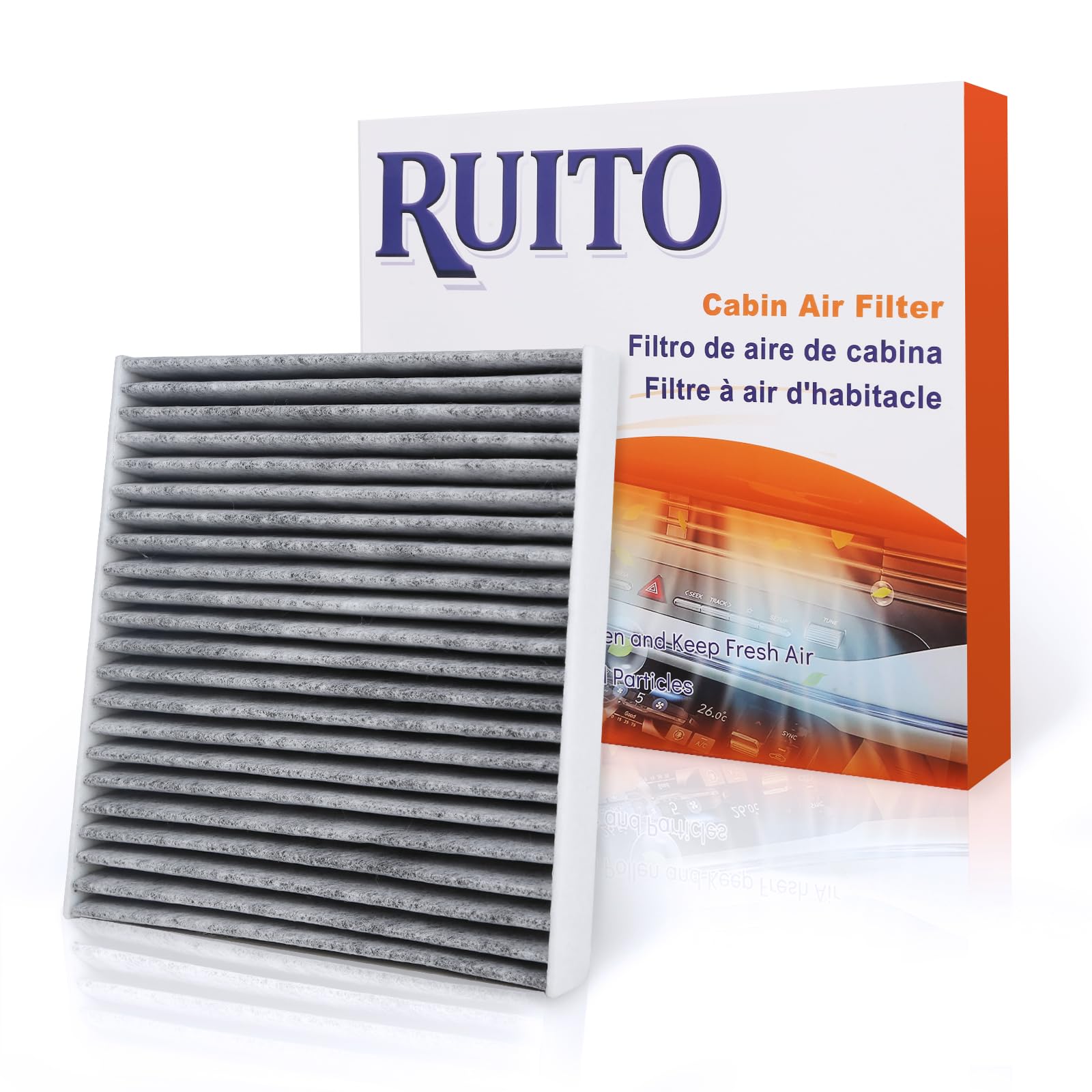 Ruito Cabin Air Filter, Compatible With Avalon, Camry, Corolla, Highlander, Prius, Rav4, Sienna, Venza, Cx-9, Es300H, Rx450H, Ux