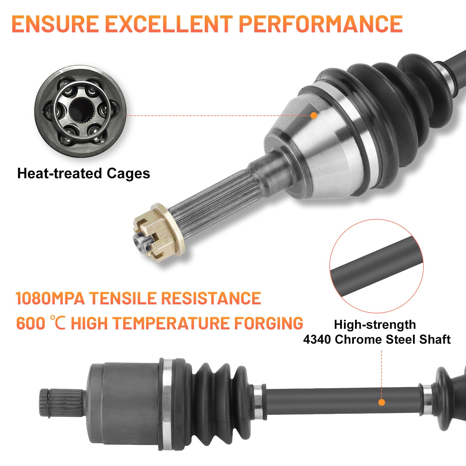 Front CV Axle Shaft for Polaris Sportsman 400 450 500 700 800 HO X2 2006 2007 2008 2009 2010 2011 2012 2013 2014 2015 2016 2017