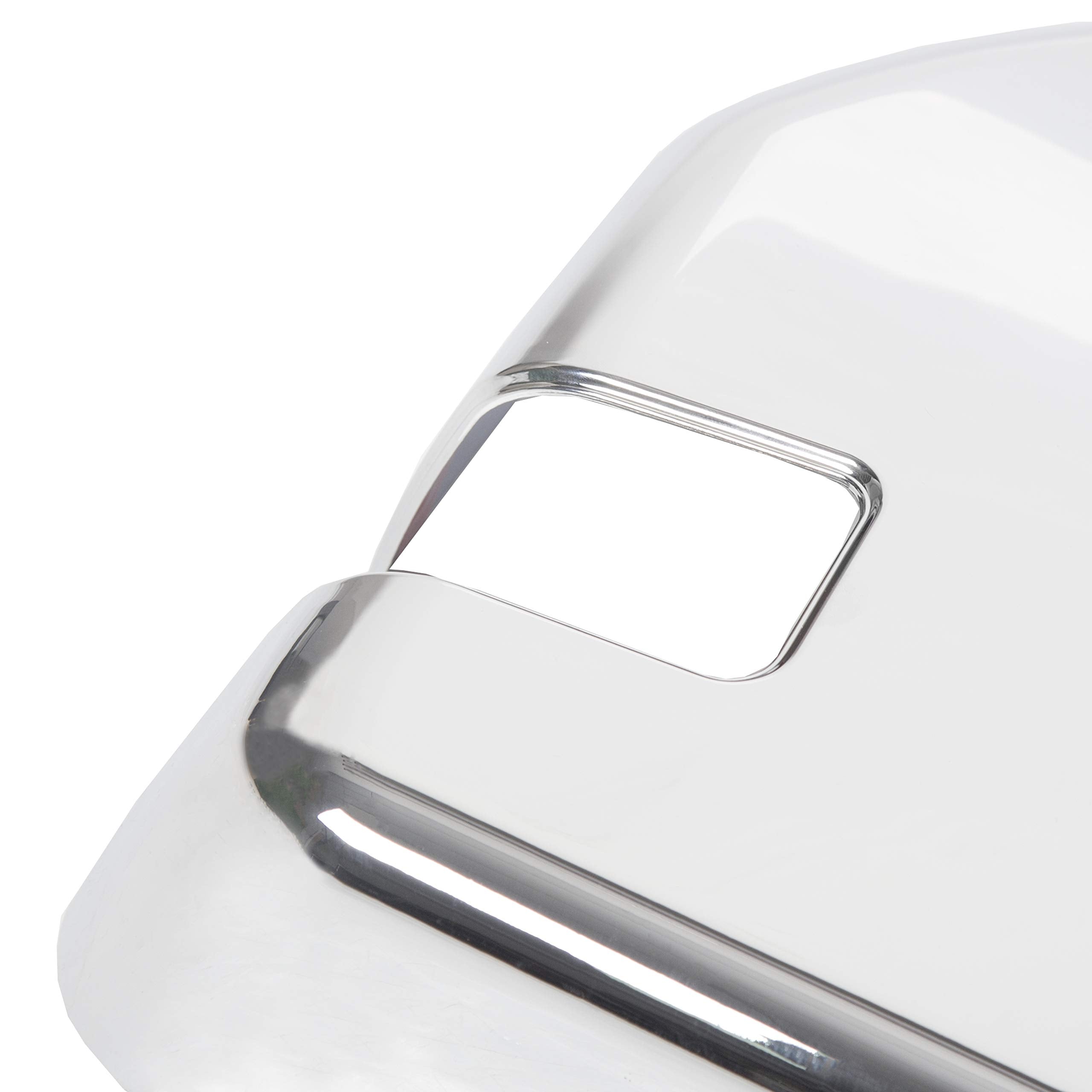 Ecotric Full Tow Mirror Covers Cap Compatible With 17-21 Ford F250 F350 F450 Super Duty Triple Chrome Plated