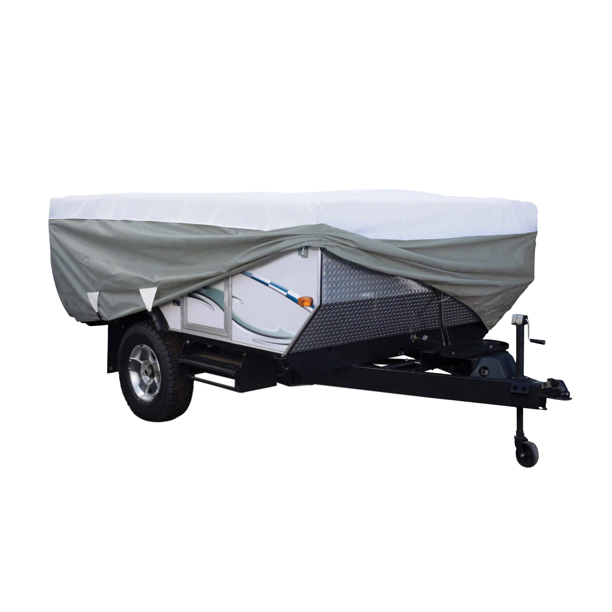 Classic Accessories Over Drive PolyPRO3 Folding Camping Trailer Cover, Fits 8'-10'L, RV Cover, Camper Cover, Travel Trailer Cove