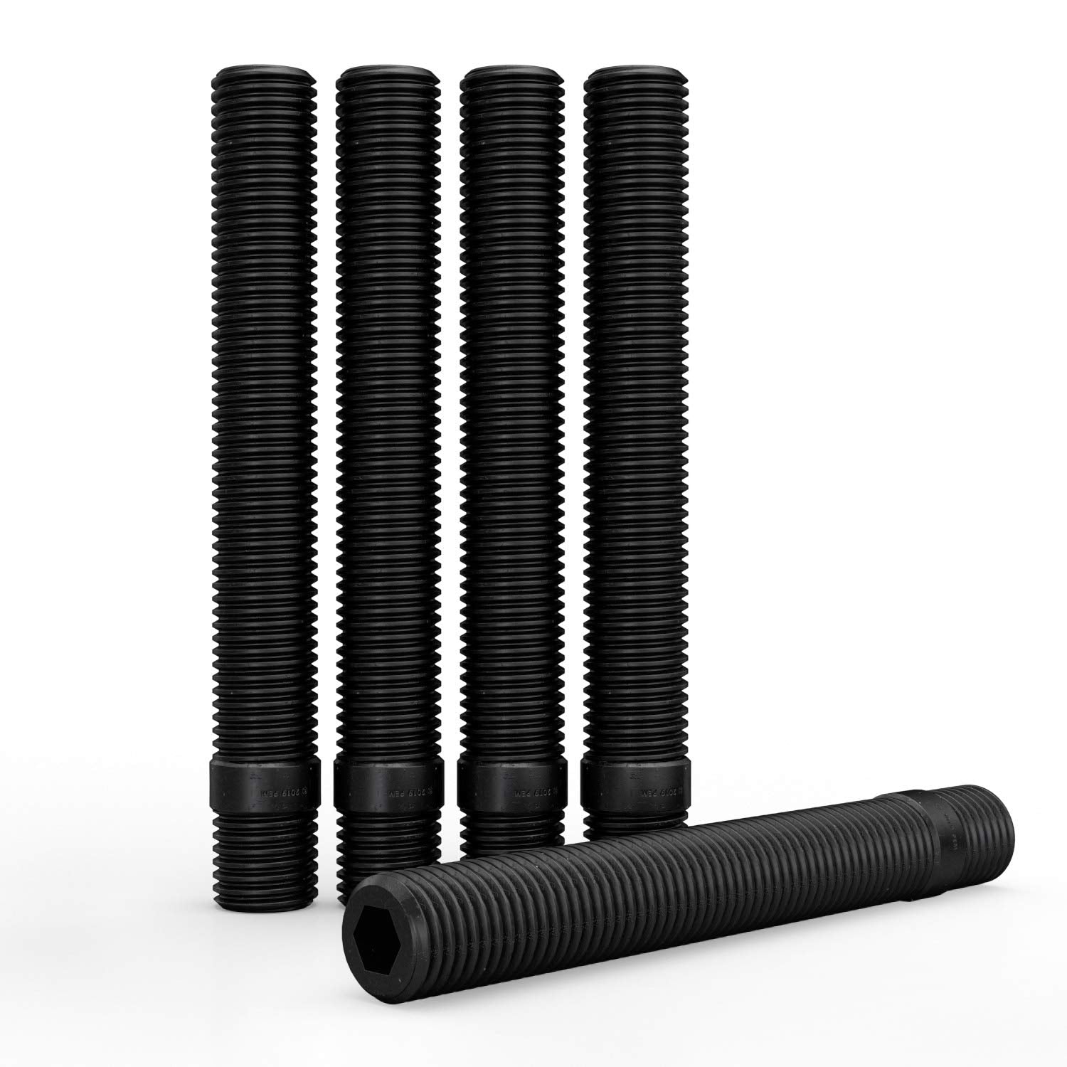 20Pcs Extended Black Wheel Stud Conversion - 12X1.5 To 12X1.5, 107Mm Total Length, 78Mm Shank Length - Compatible With Bmw Vehicles (Ensure Vehicle Uses 12X1.5 Bolts) Screw Adapter