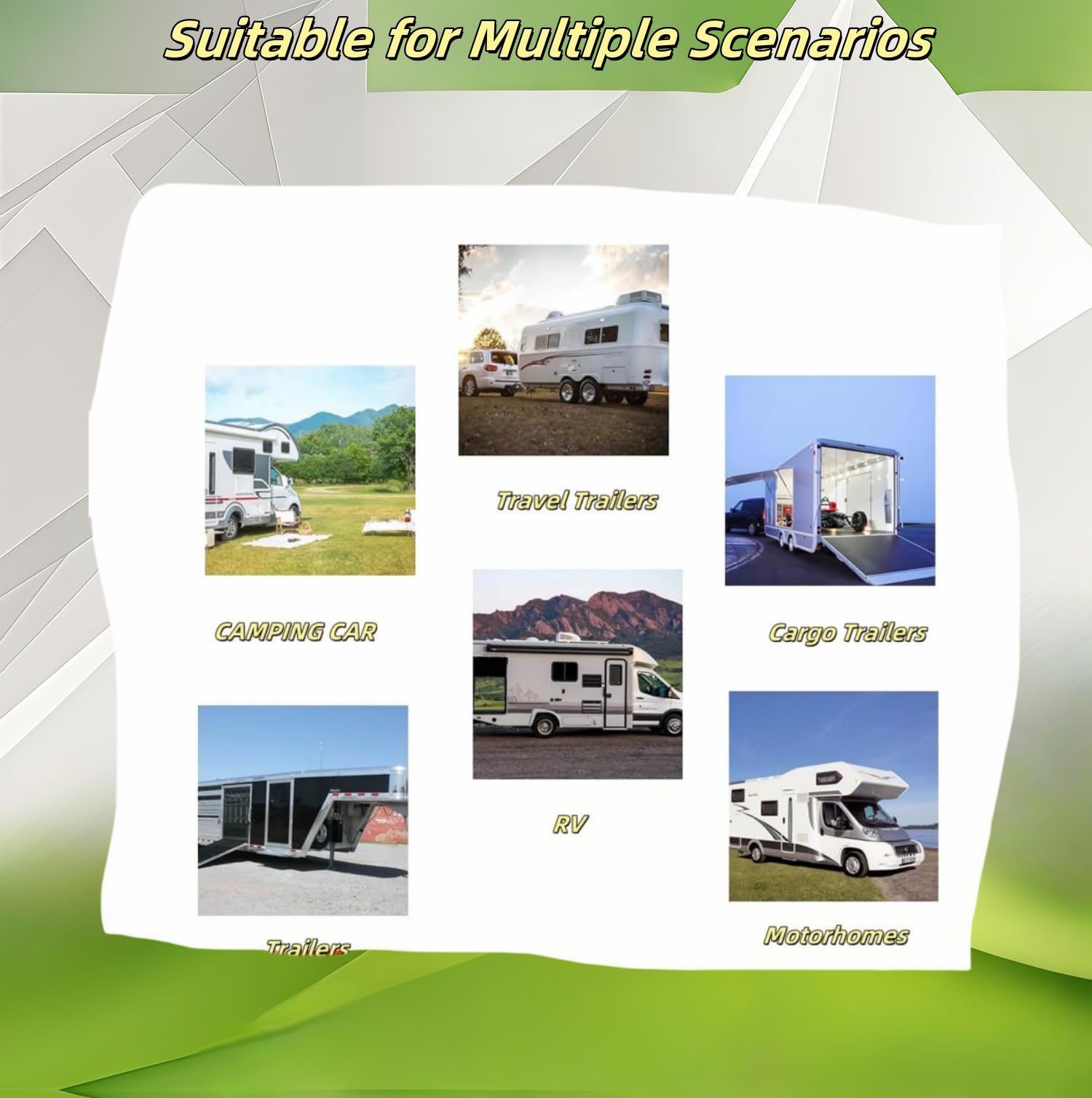 RV Level-Graduated Scale Stick On Leveling System,High Visibility brass ballfor Off-Road Vehicle, Jeep, Truck, RV, Camper, Trail