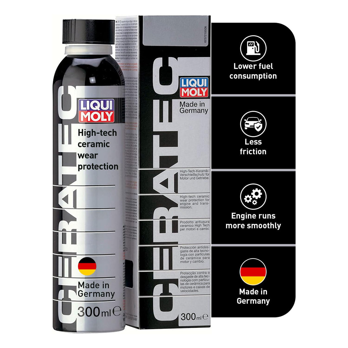 LIQUI MOLY Oil Additive Cera Tec 20002 Ceramic Wear & Tear Protection for Petrol & Diesel Engines Smoother Engine Performance, L