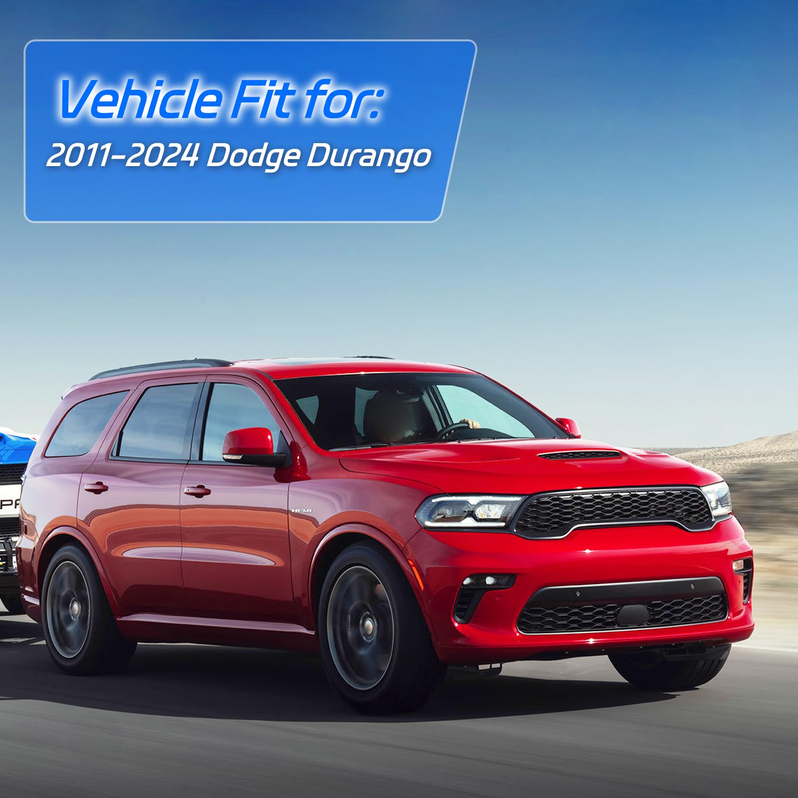 4pcs in Channel Window Visor Fit for 2011-2024 Dodge Durango, Smoke Tinted Side Window Deflectors, Durable Rain Guards, Vent Sha