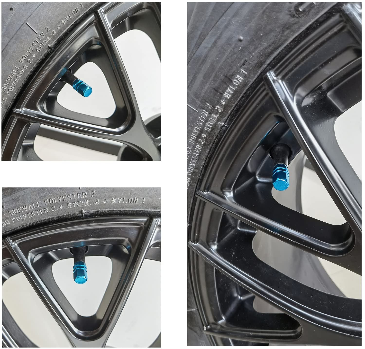 Justtop Car Tire Valve Stem Caps, 12Pcs Air Caps Cover, Universal For Cars, Suvs, Bike, Trucks And Motorcycles-Pale Blue