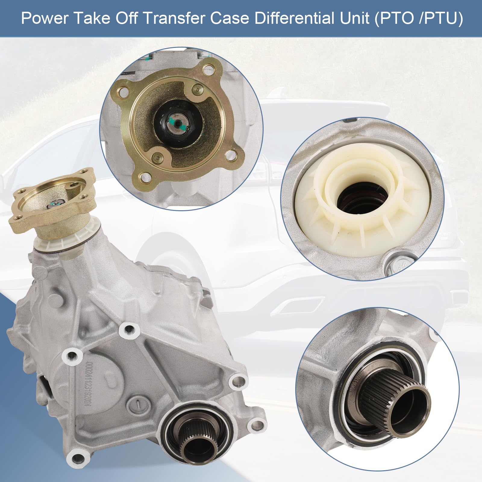 600-239 Awd Power Take Off (Pto) Assembly Ptu Transfer Case Differential Unit Transfer Case Replacement For Ford Explorer,Flex,T