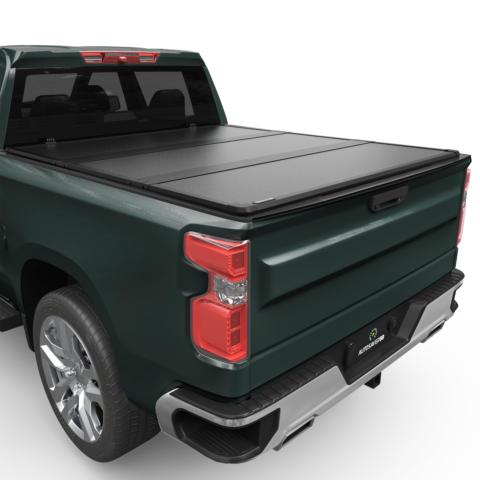 Autosaver88 Frp Truck Bed Tonneau Cover Hard Tri-Fold Fits For 2007-2025 Chevy Silverado/Gmc Sierra 1500 New Body, 2007-2019 Che