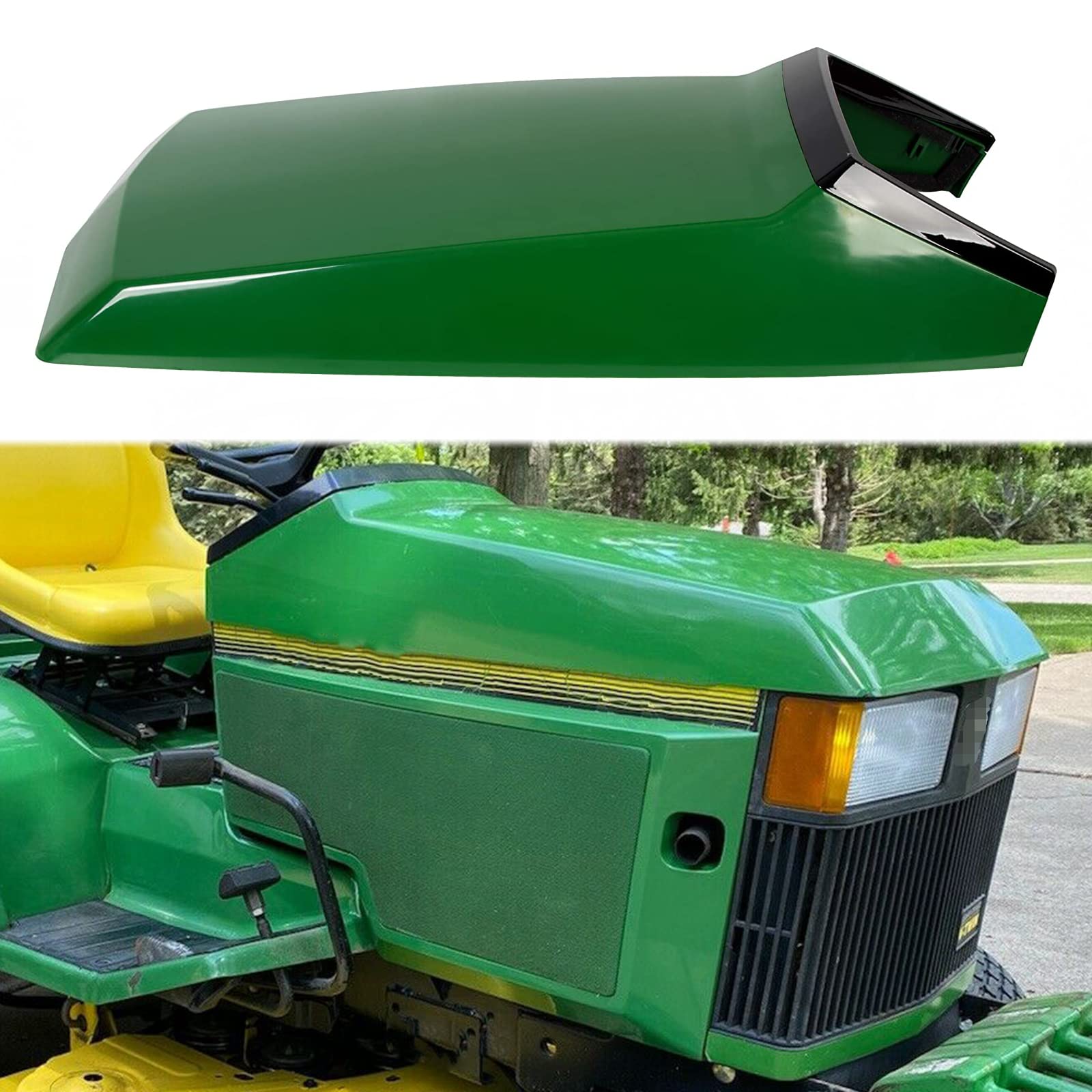 Ecotric Upper Hood Compatible With John Deere 415 425 445 455 Lawn Mower Replacement For Am128986 Am118699