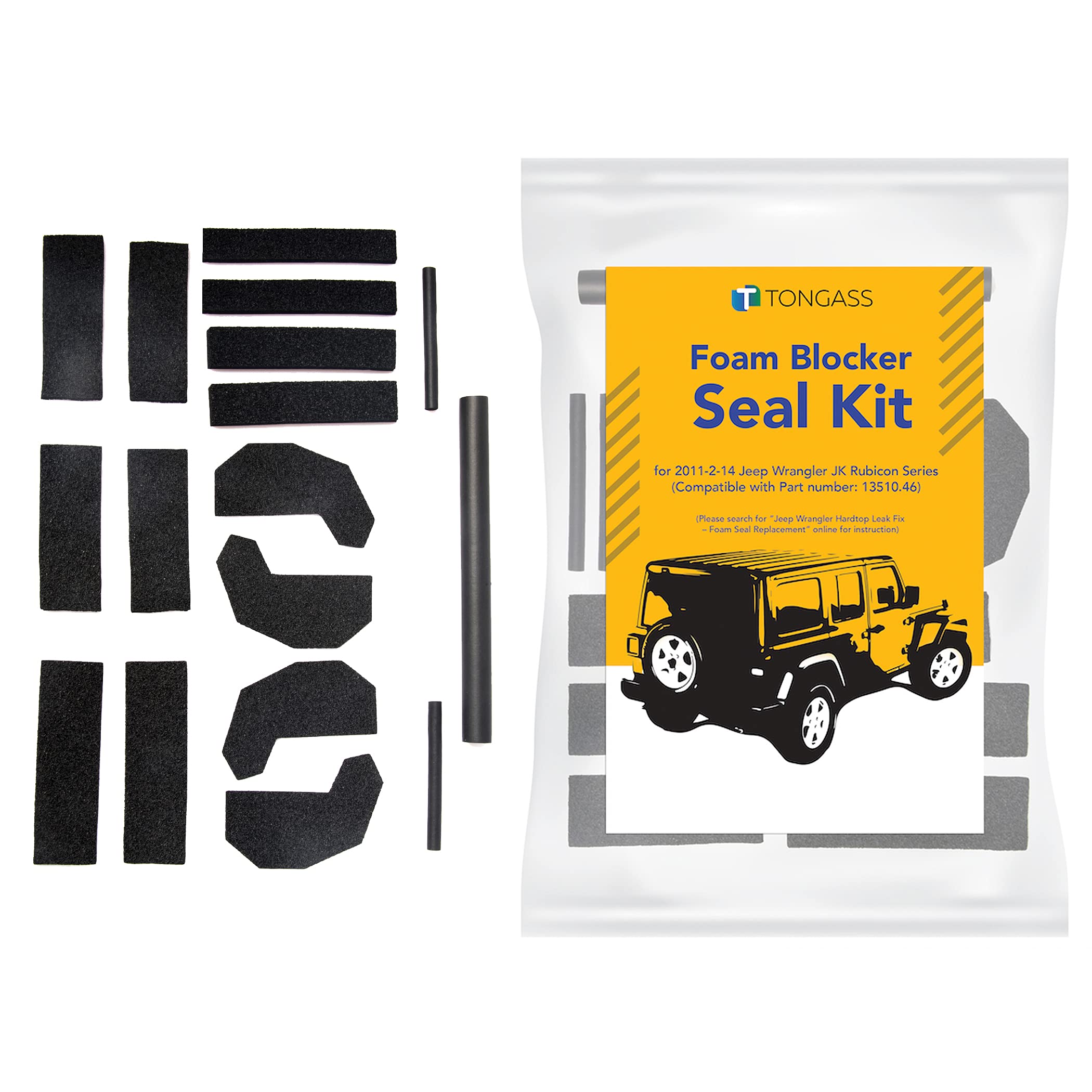 Tongass Foam Blocker Seal Kit Compatible With Jeep Wrangler Jk 2011-2014 Models