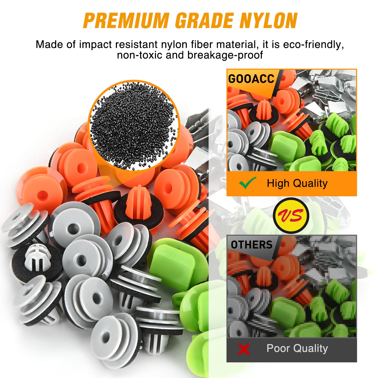 Gooacc 40Pcs Liftgate Interior Trim Moulding Clips Trunk Trim Panel Retainer Clip For Benz Mercedes 000-991-90-98, 000-991-89-98