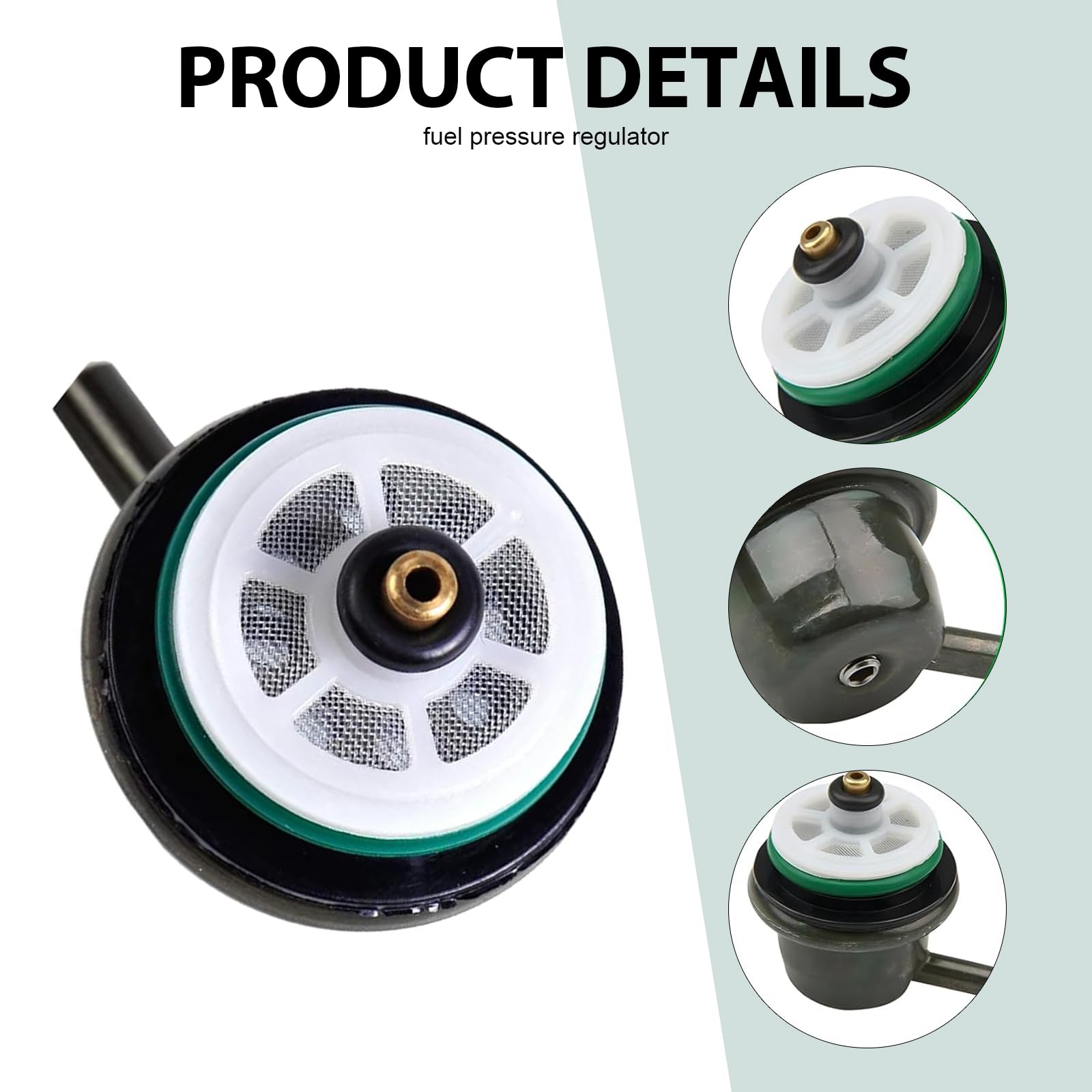 JawGrew 1 PC Car Fuel Pressure Regulator Kit, Fuel Pressure Sensor with Clip Snap Ring Injection Adjustment Service Valve Damper