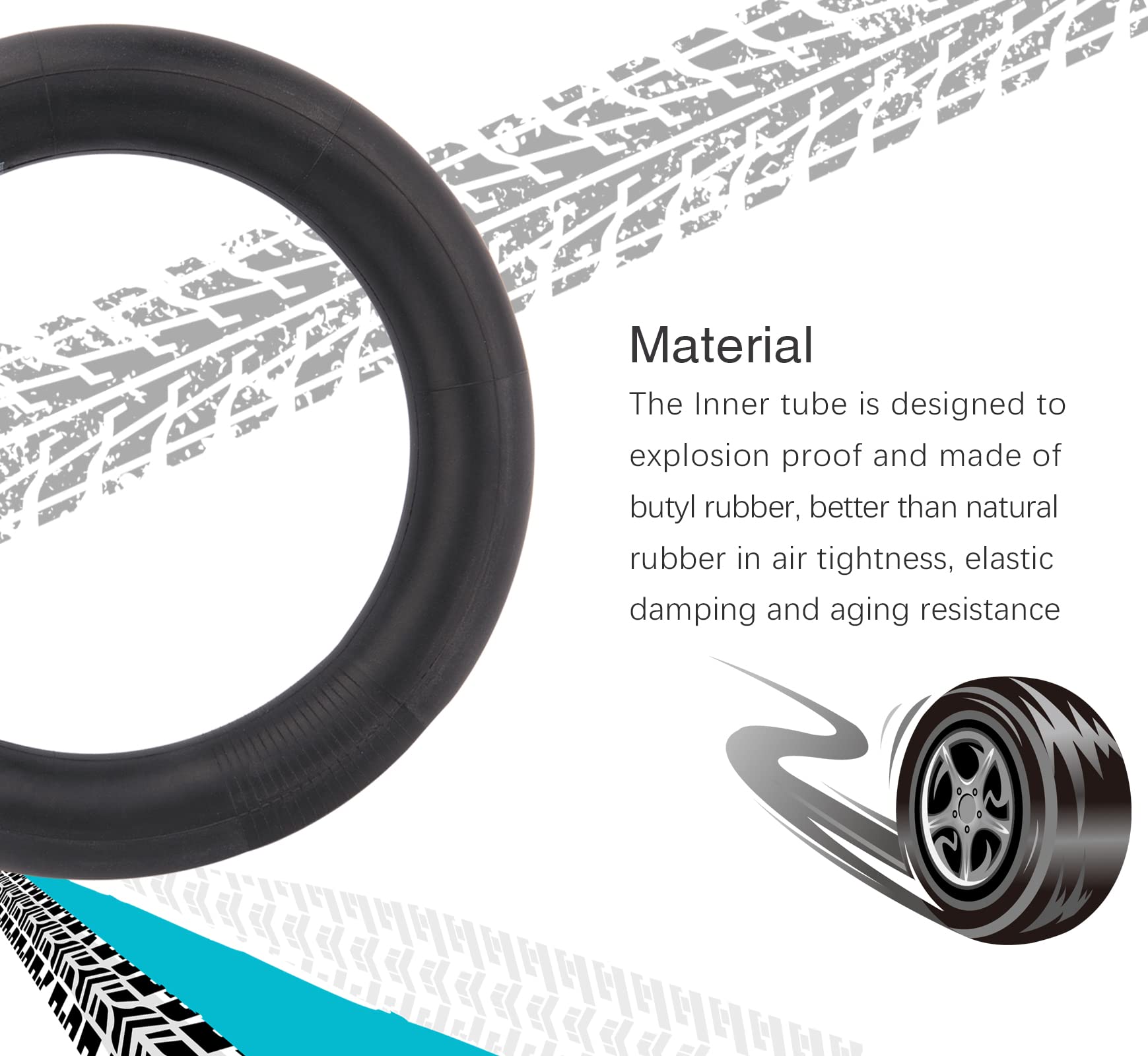 12 1/2 X 2 1/4 Tube Inner Tube 12.5 X 2.25 Tire 2 Pack For Pocket Bikes, Gas Scooters, Electric Scooters, Mini Bikes, Mobility S