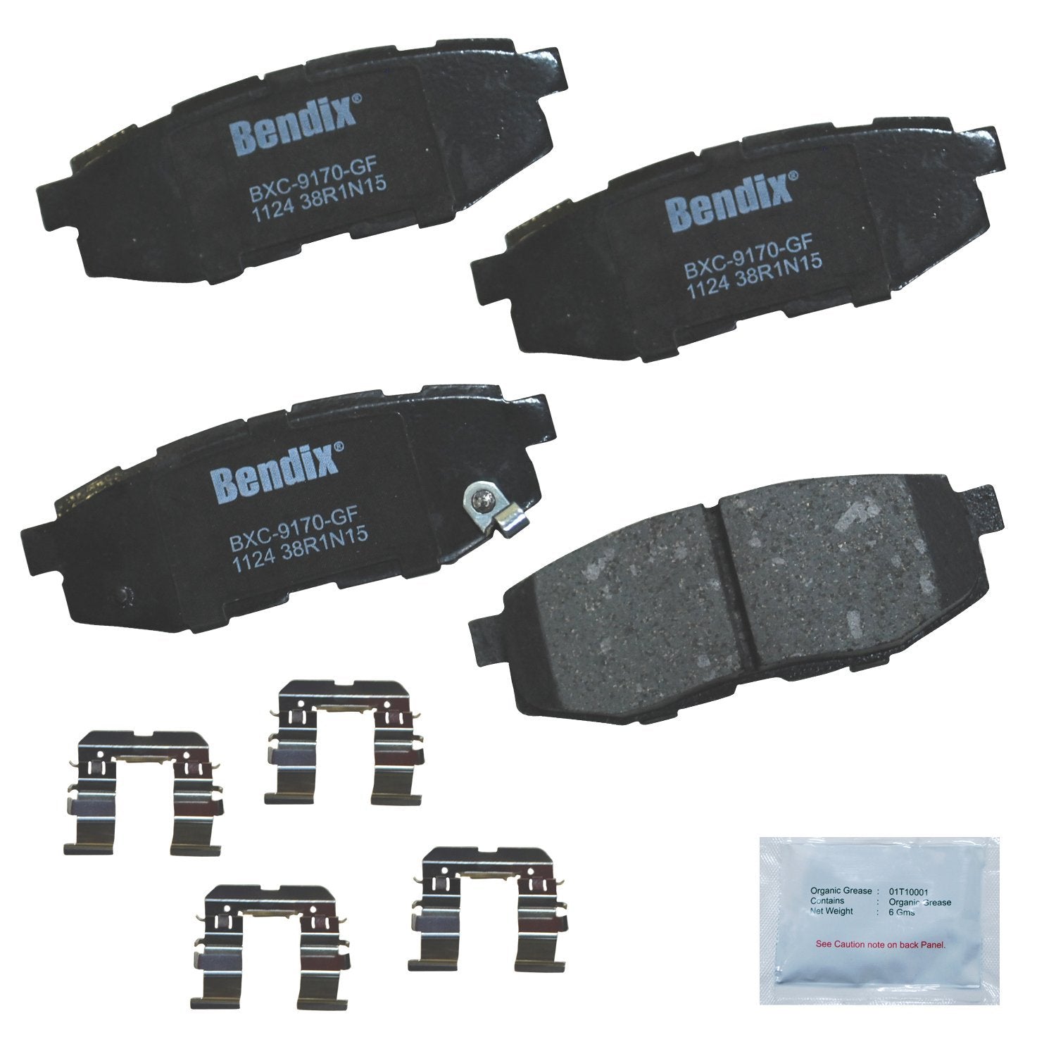 Bendix Priority1 Cfc1124 Ceramic Rear Brake Pads For Select Models Scion Fr-S, Subaru B9 Tribeca, Brz, Forester, Legacy, Outback