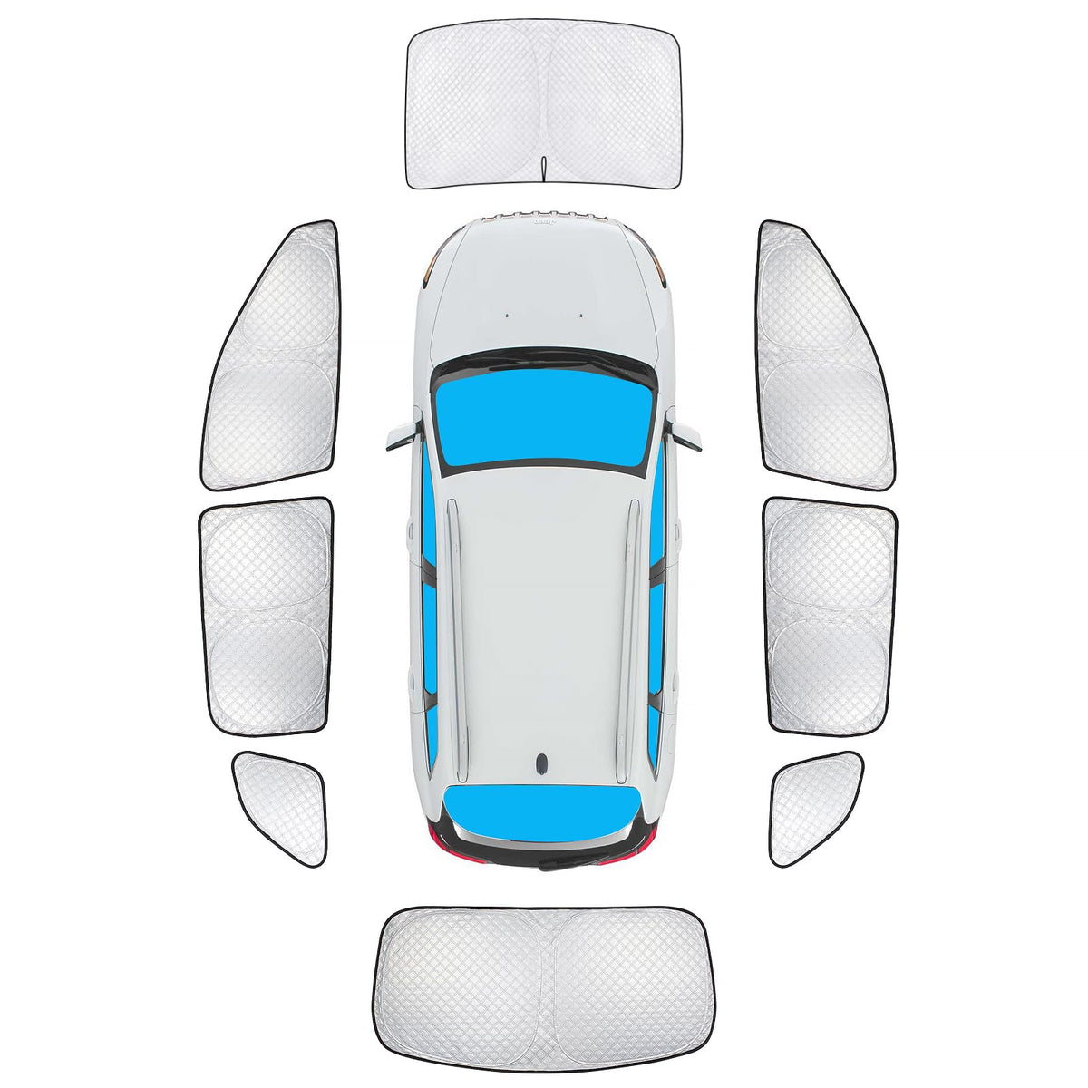 Kmf Windshield Sun Shade Replacement For Jeep Cherokee Accessories 2014-2023, Side Window Sun Shade Cover Sun Visor Shield Cover