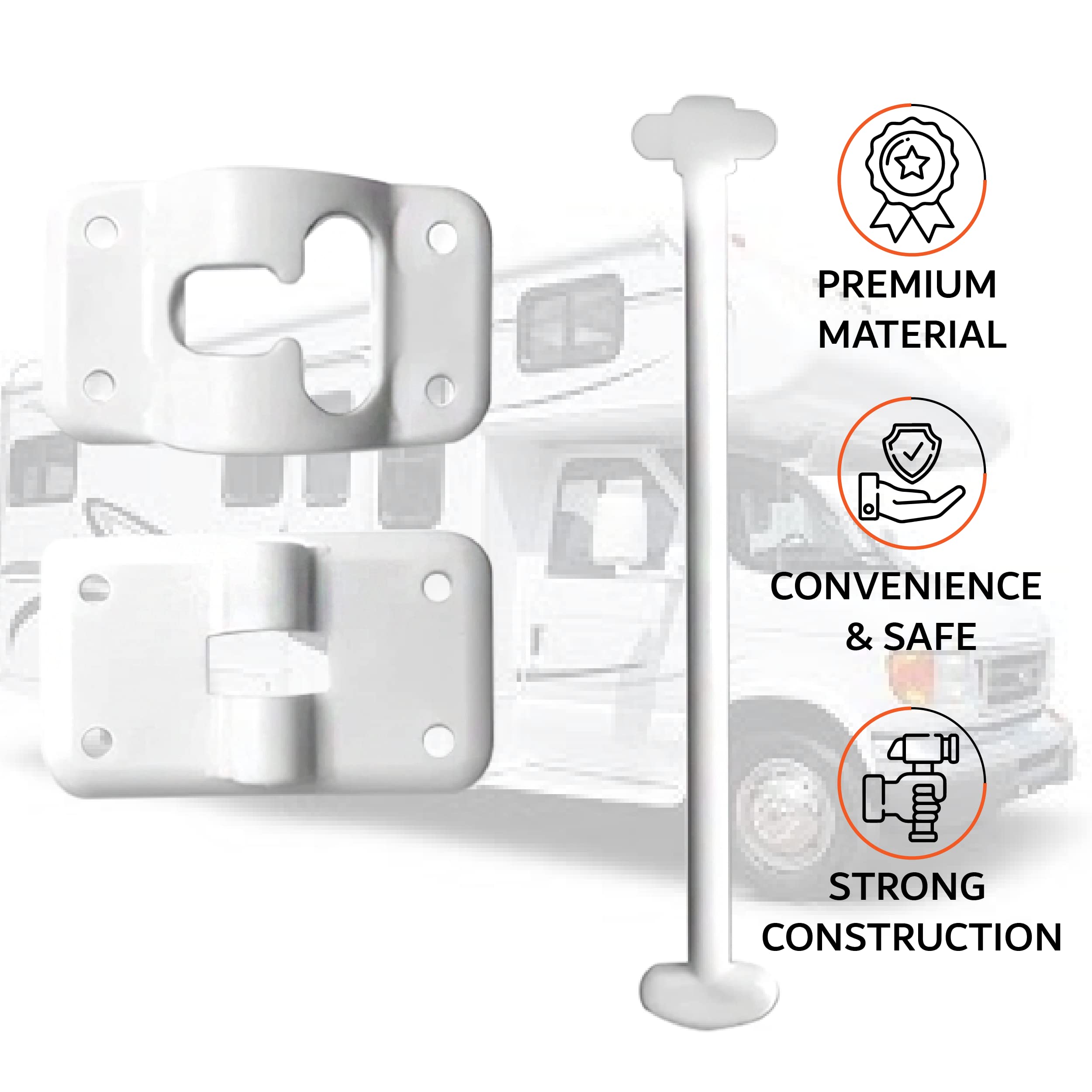 Nu-Set Lock | Rv010 Rv Door Holder | Rv Accessories & Door Hardware (White)