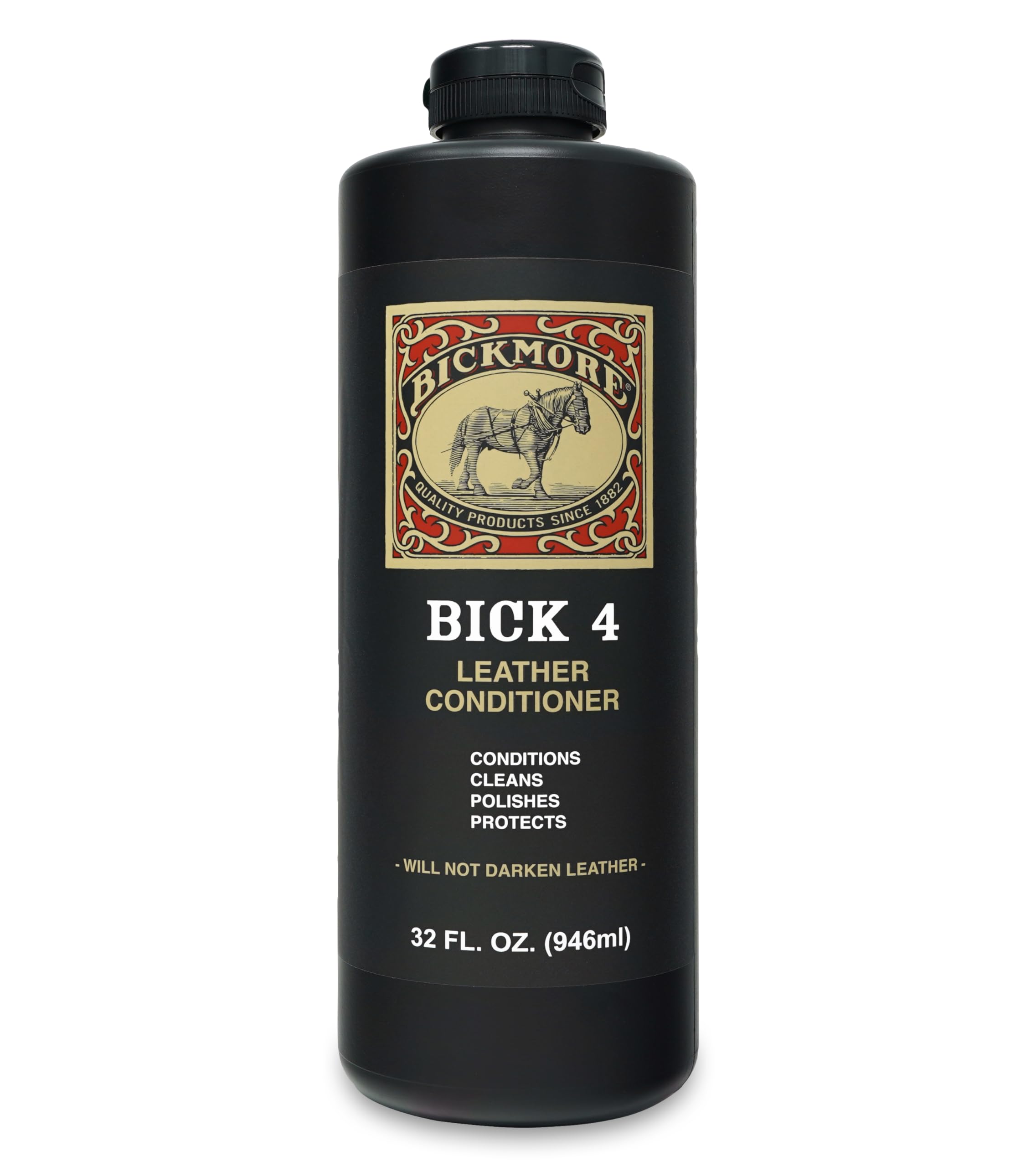 Bickmore Bick 4 Leather Conditioner 32 Fl Oz - Best Since 1882 - Leather Cleaner & Conditioner - Restore Polish & Protect All Sm
