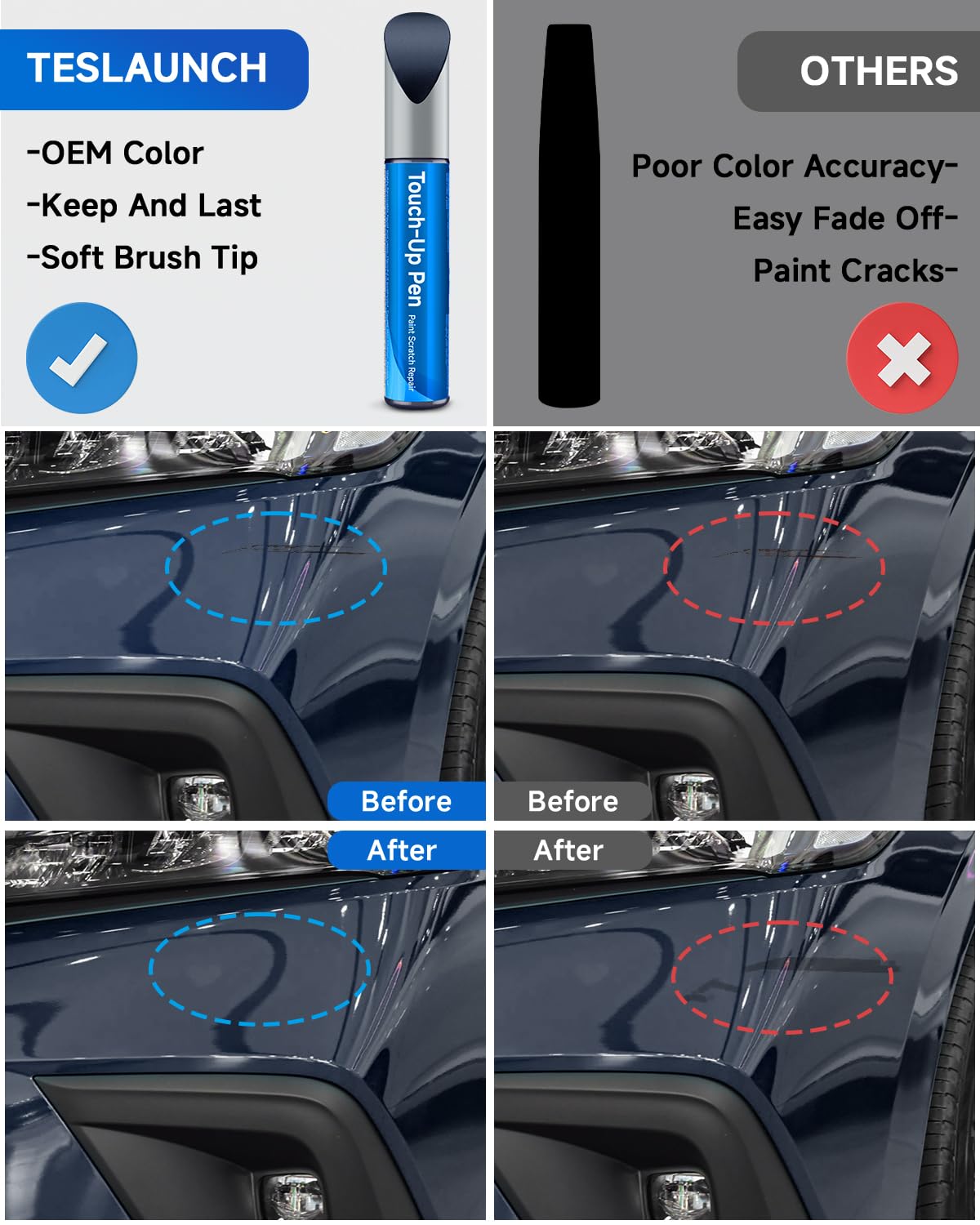 B-588P Obsidian Blue PearlTouch Up Paint Compatible with Honda Exact Match Touch Up Paint Car Scratch Repair