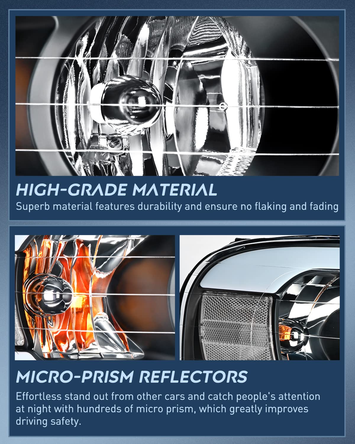 Nilight Headlights Assembly Led Drl For 2002-2005 Dodge Ram 1500/03 04 05 Dodge Ram 2500 3500 Headlamp,Black Housing+ Clear Refl