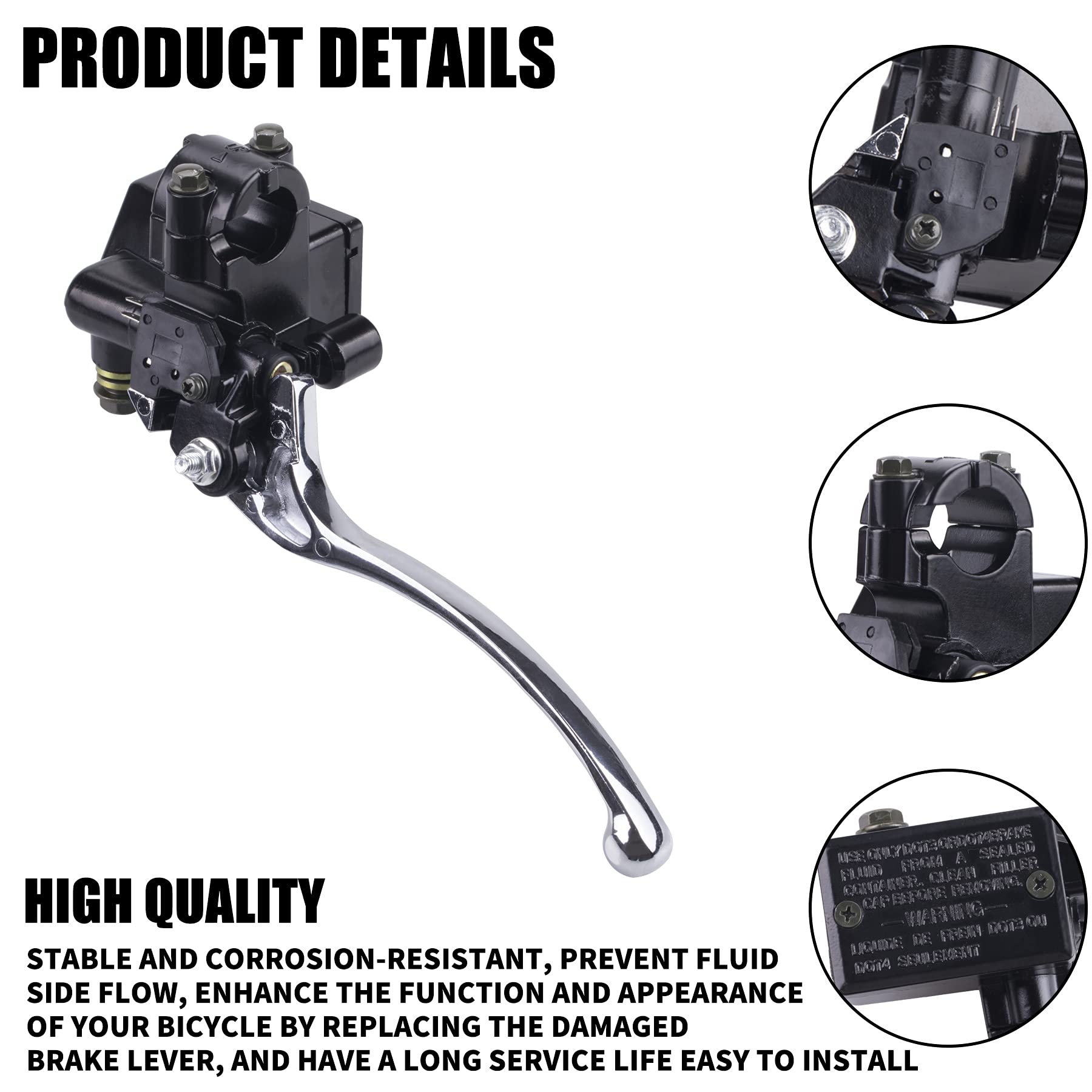 MWMNUN Front brake master cylinder Compatible with Brake Master Cylinder for Yamaha YFZ450 Banshee 350 Big Bear 250 350 400 Griz