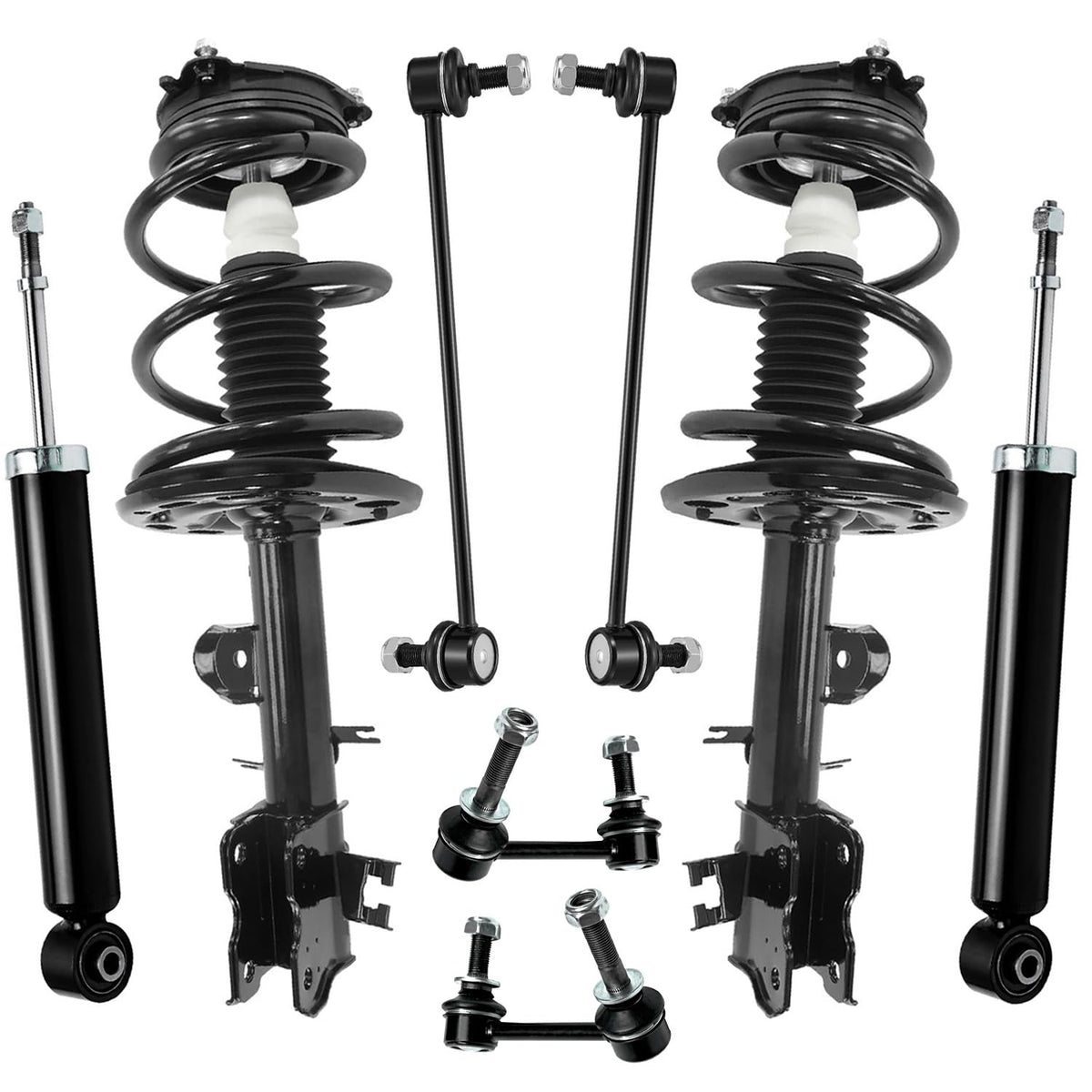 Detroit Axle - Struts Shocks Kit for 2013-2019 INFINITI QX60 JX35 Nissan Pathfinder, 2 Front Struts with Coil Springs 2 Rear Sho