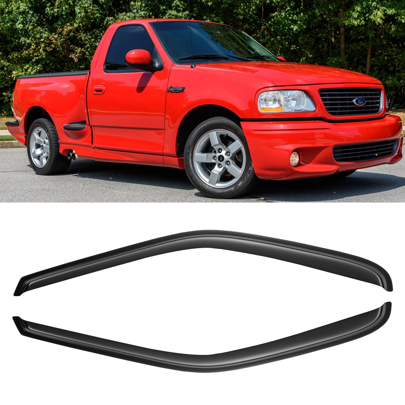 Cxdar Window Rain Guards For 1997-2003 Ford F150, Vent Visors Shades Wind Deflectors For 1997-1999 F250, 2004 F-150 Heritage
