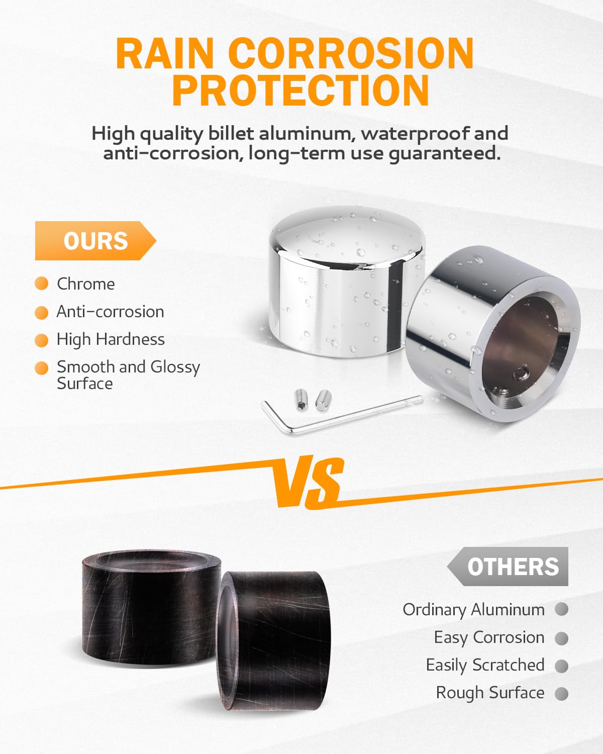 Pbymt Chrome Front Axle Nut Covers, Cnc Aluminum Axle Nut Caps Compatible For Harley Davidson Softail Touring Road King Street Glide Electra Glide Iron 883 Fat Boy 2002-2024